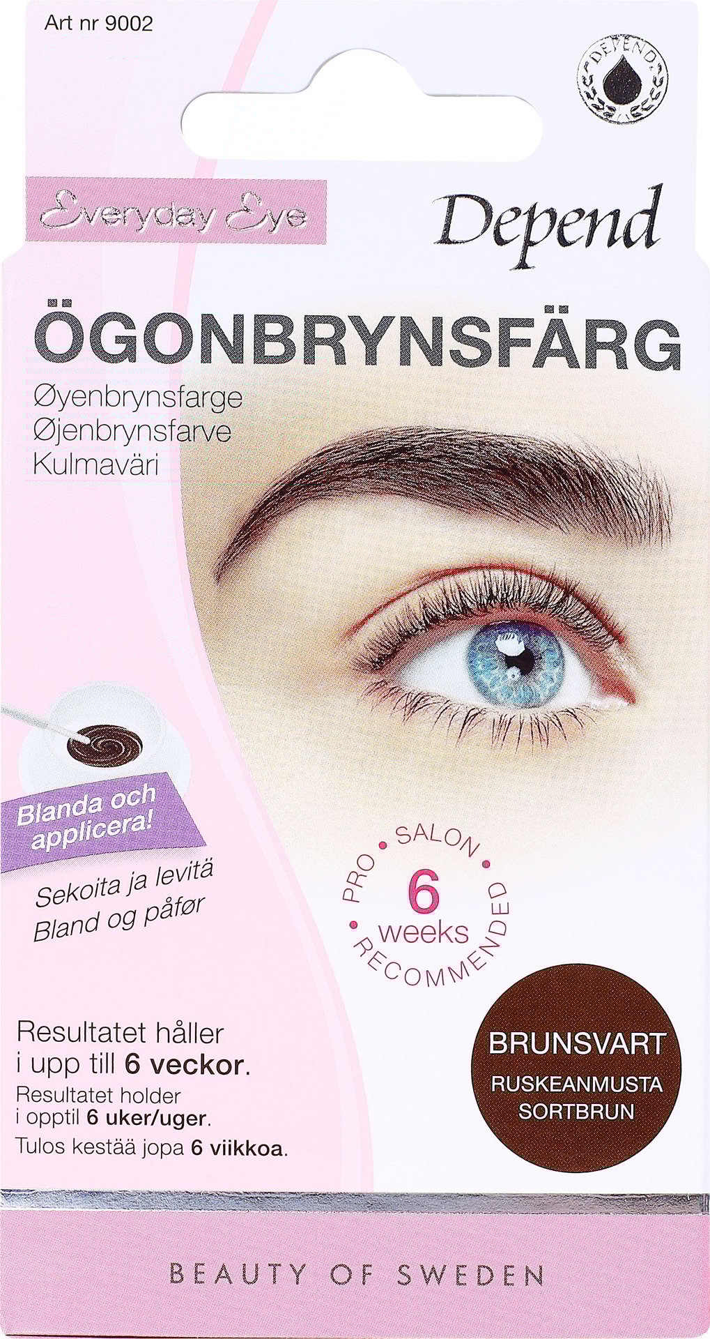 Depend Everyday Eye Ögonbrynsfärg Brunsvart 1 st