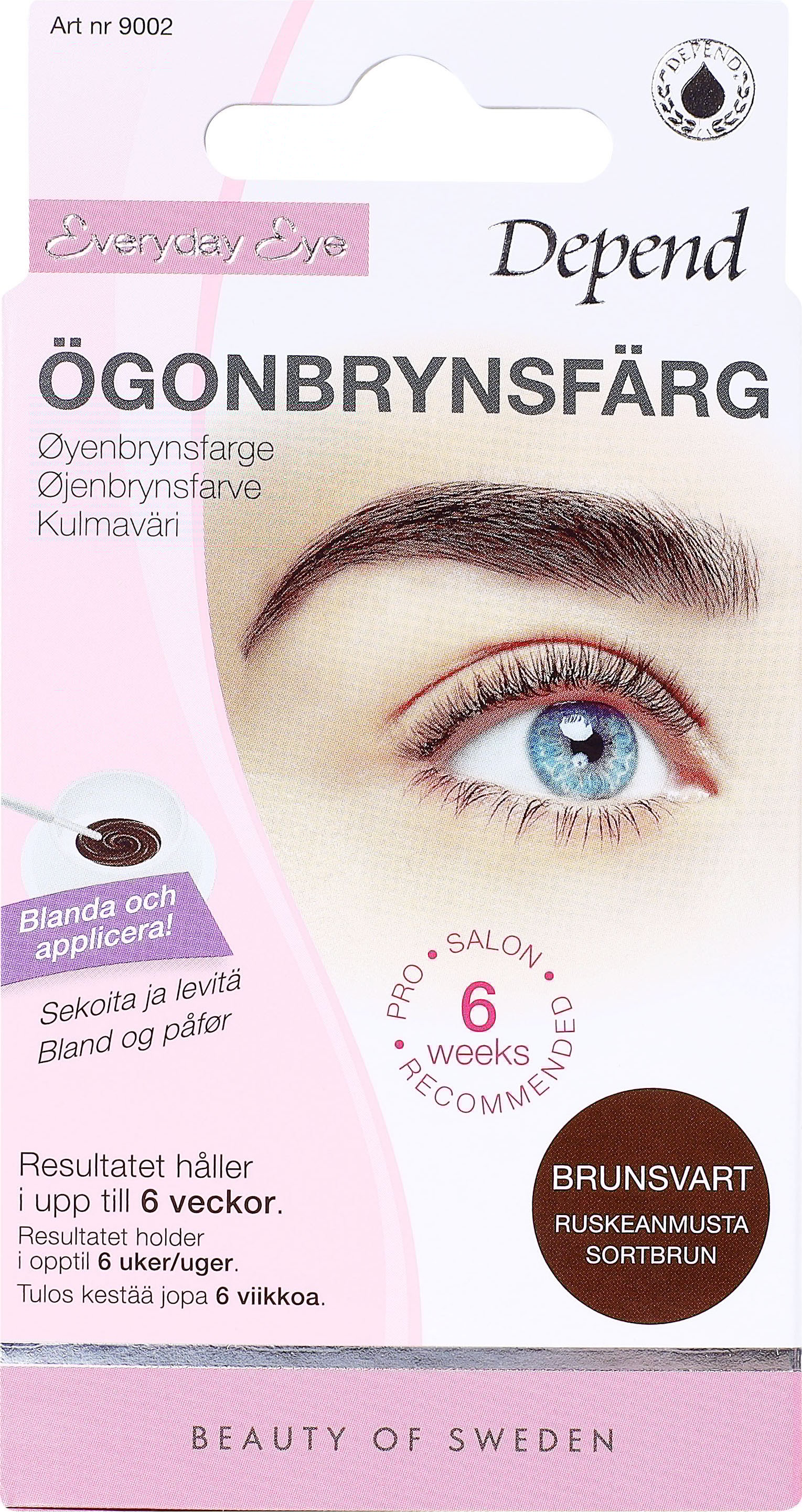 Depend Everyday Eye Ögonbrynsfärg Brunsvart 1 st