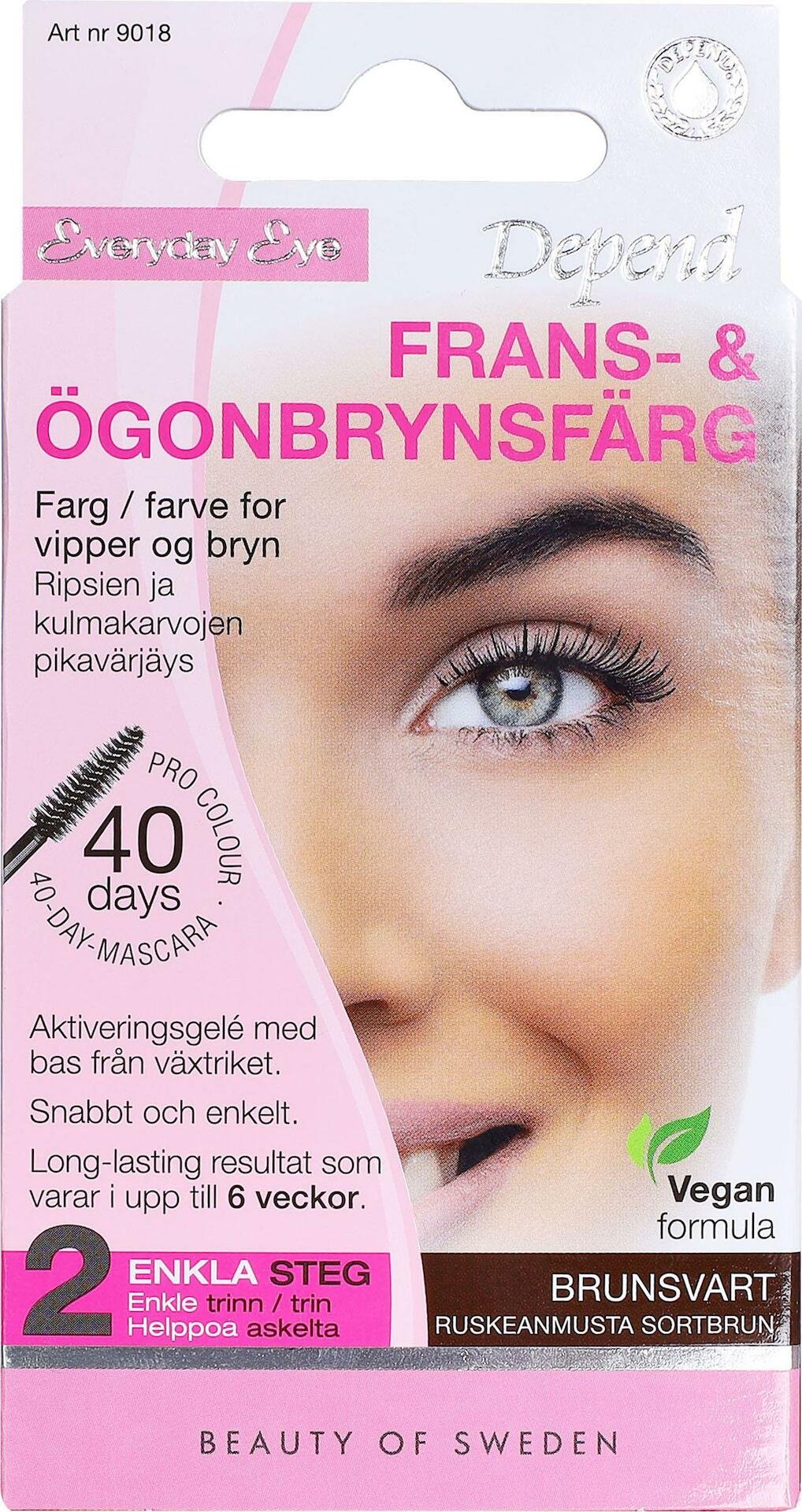 Depend Frans- & Ögonbrynsfärg Brunsvart