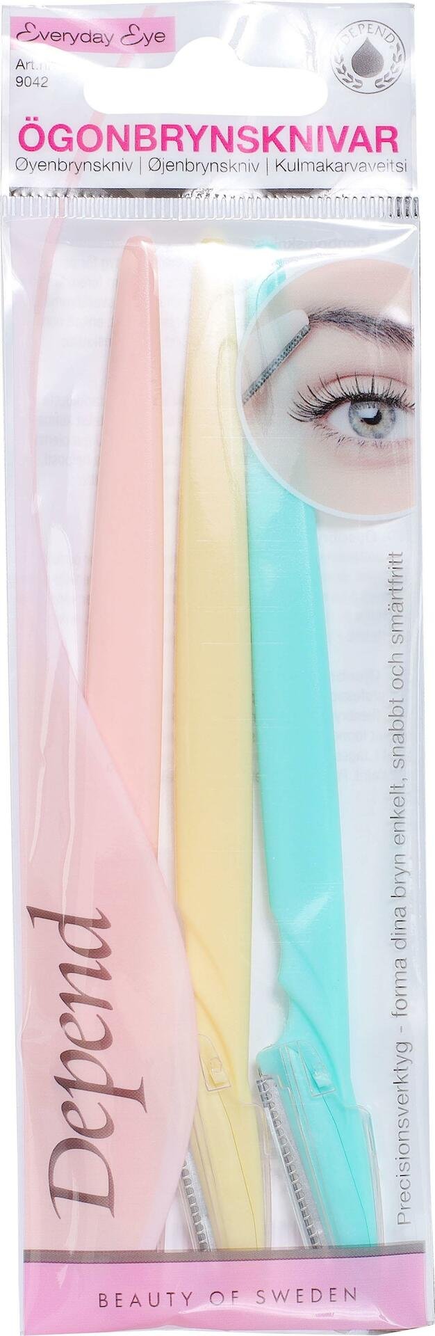 Depend Ögonbrynsknivar 3-pack