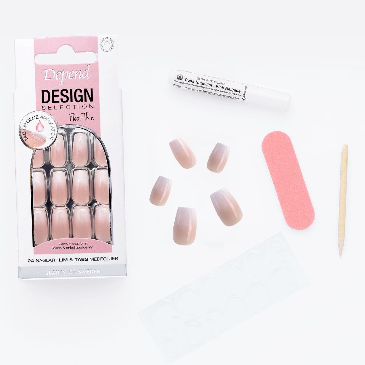 Depend Design Selection French Ombre Short Coffin Nord