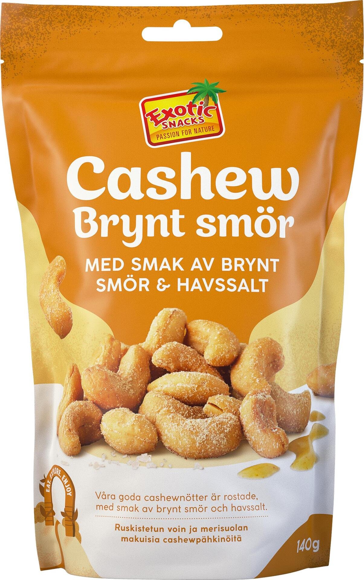 Exotic Snacks Cashew Brynt Smör & Havssalt 140 g