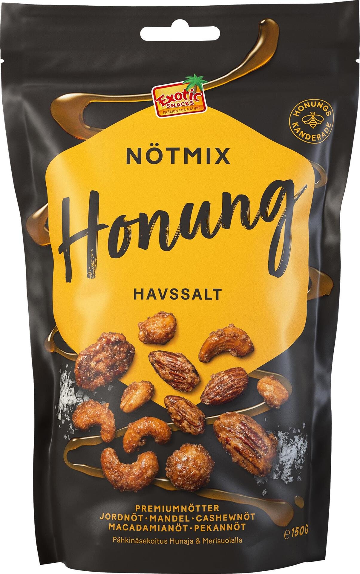 Exotic Snacks Nötmix Honung & Havssalt 150 g
