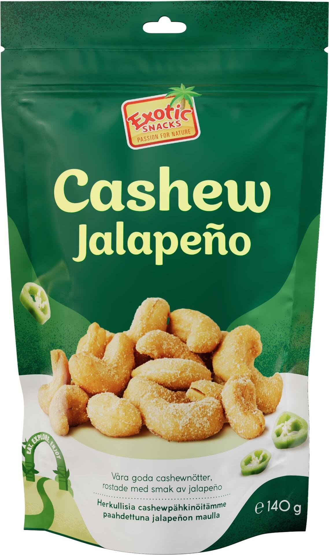 Exotic Snacks Cashew Jalapeño 140 g