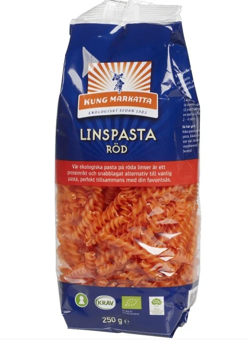 Kung Markatta Röd Linspasta 250g