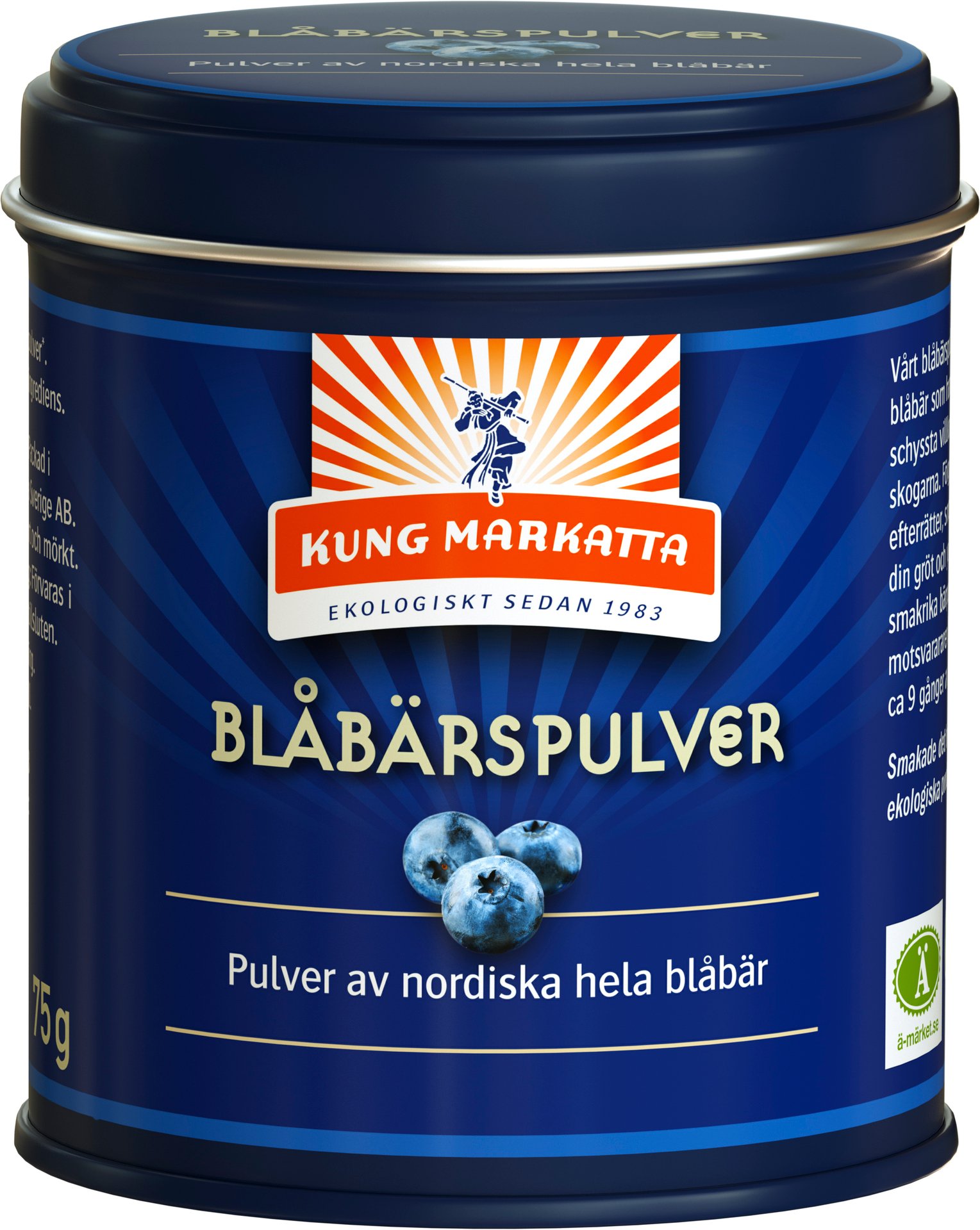 Kung Markatta Blåbärspulver KRAV 75 g