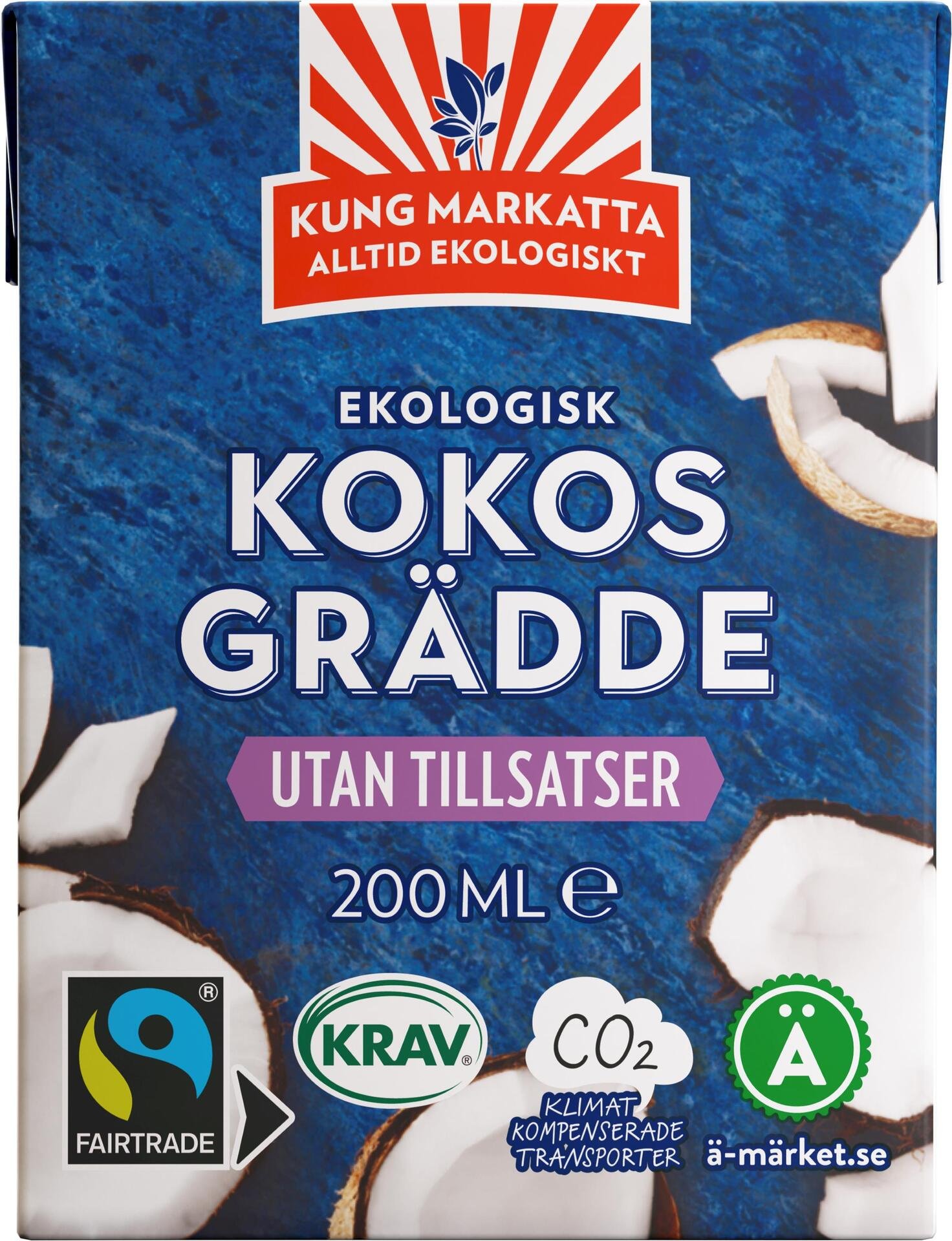 Kung Markatta Kokosgrädde 200ml