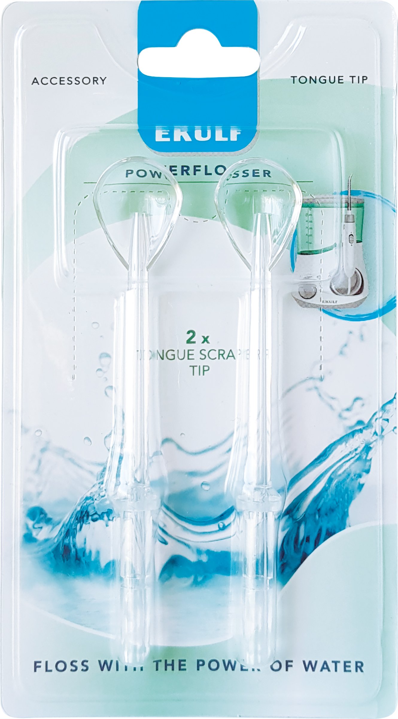 EKULF PowerFlosser Tongue Scraper Tip 2 st