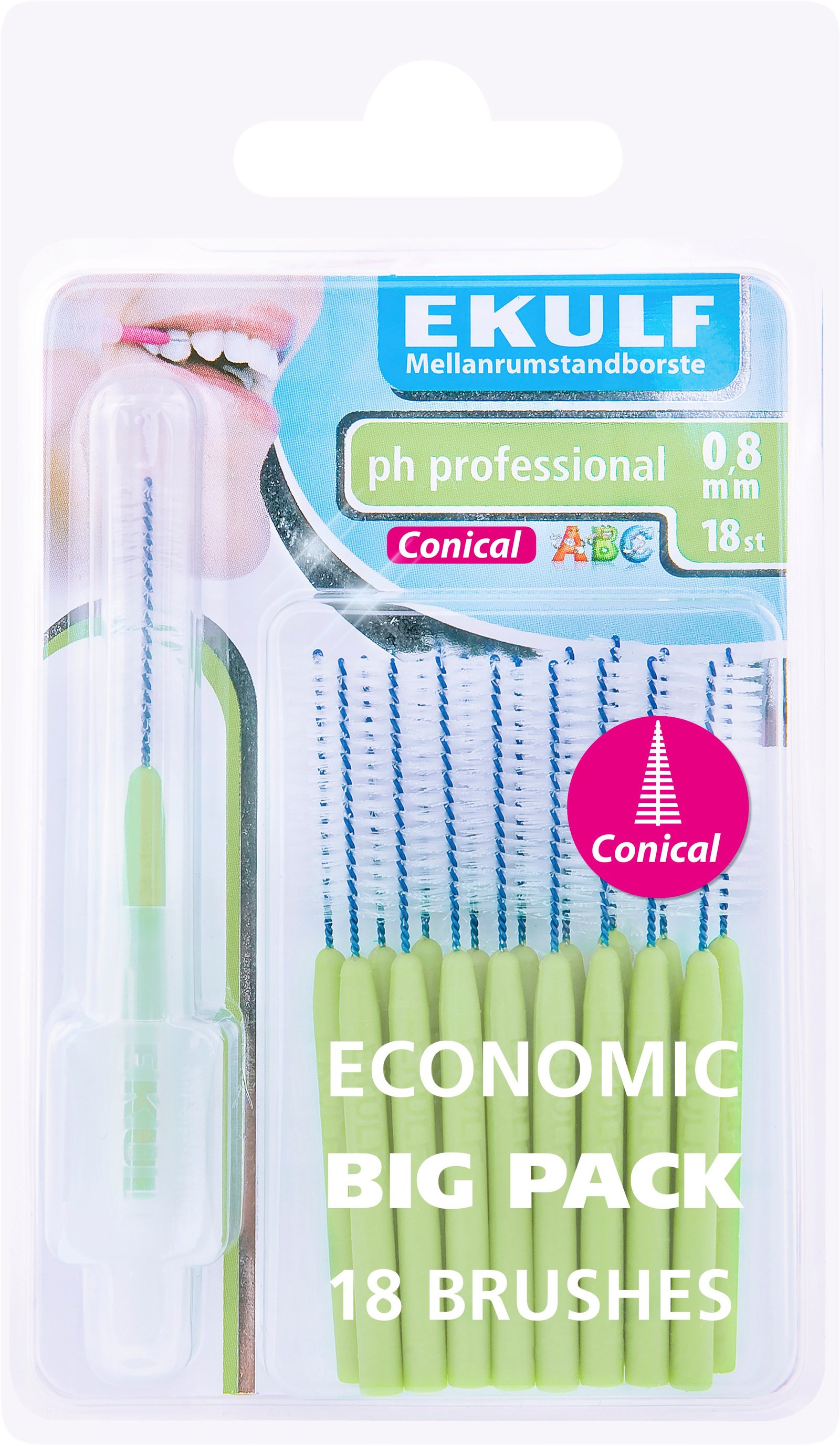 EKULF PH Professional Konisk 0,8 mm 18 st