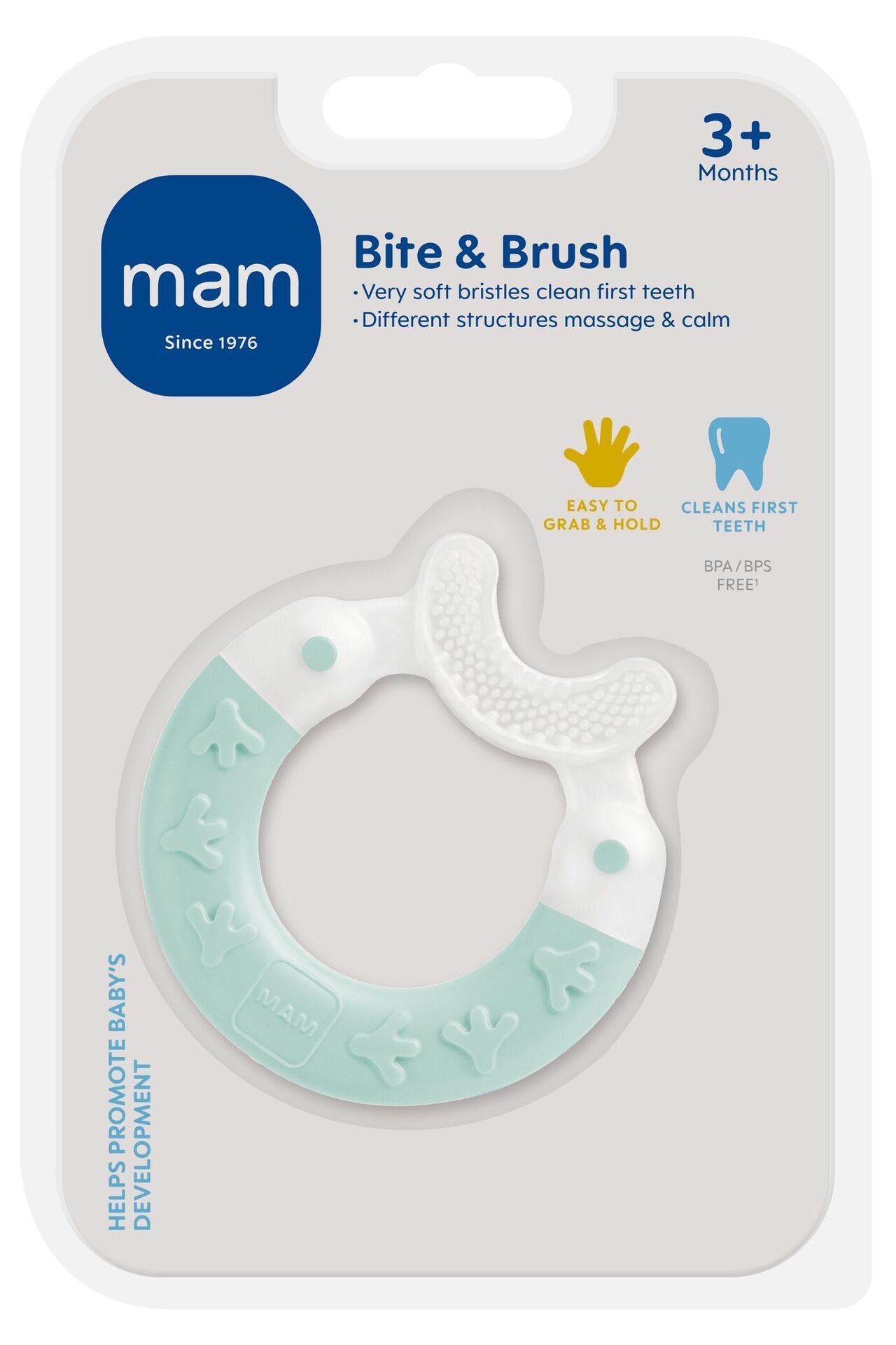 MAM Bite & Brush Bitring 3+ Månader 1 st - Olika färger