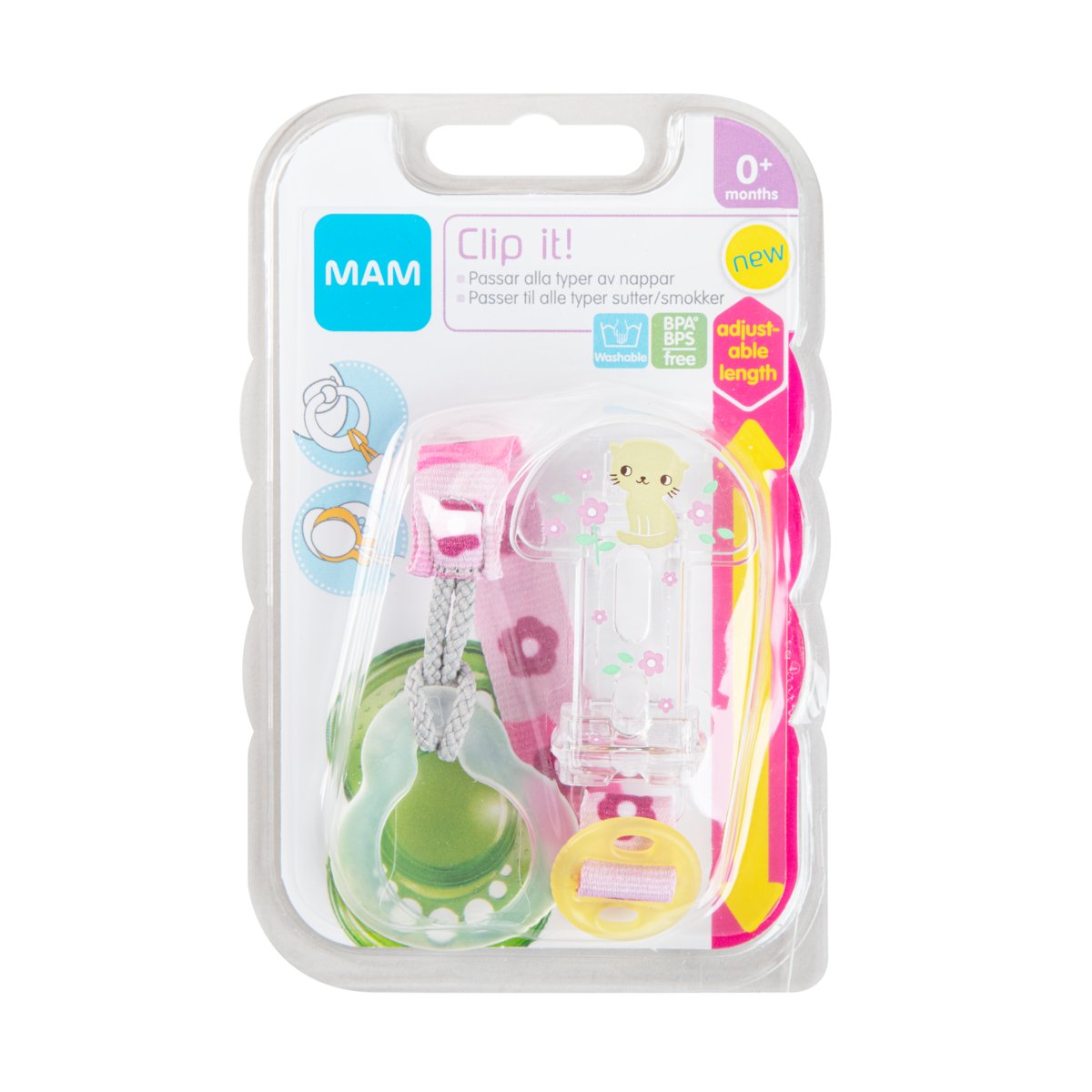MAM Clip it! Napphållare Pink