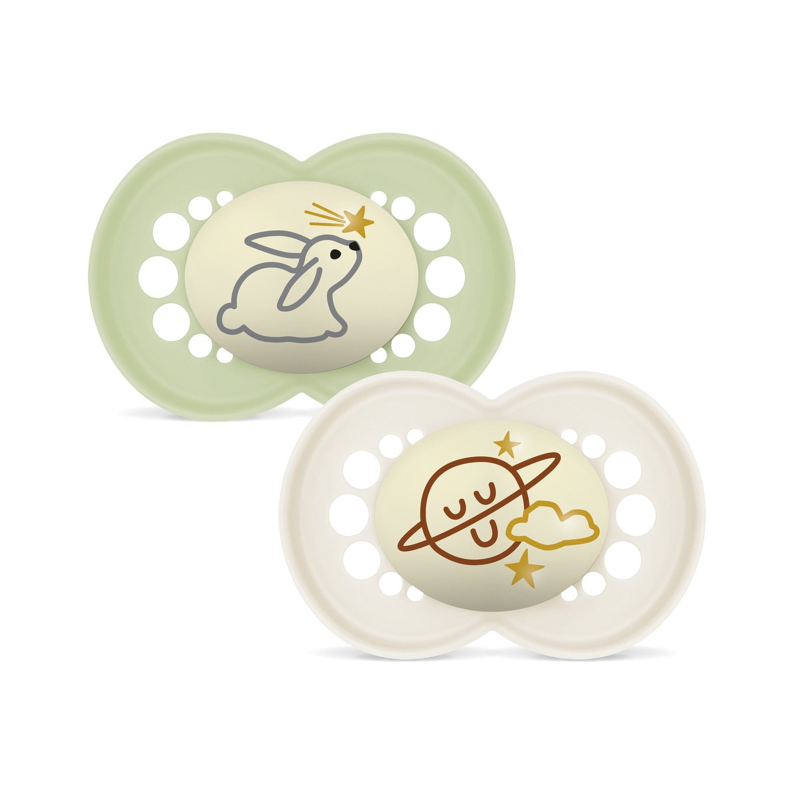 MAM Original Night Nappar 6-16 Månader Silikon 2 st - Olika färger