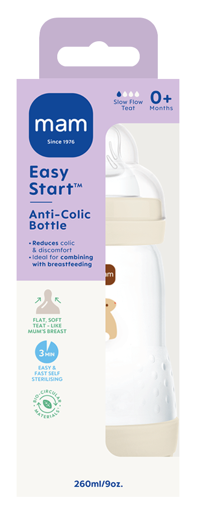MAM Easy Start Anti Colic Nappflaska 0+ Månader 260 ml - Olika färger