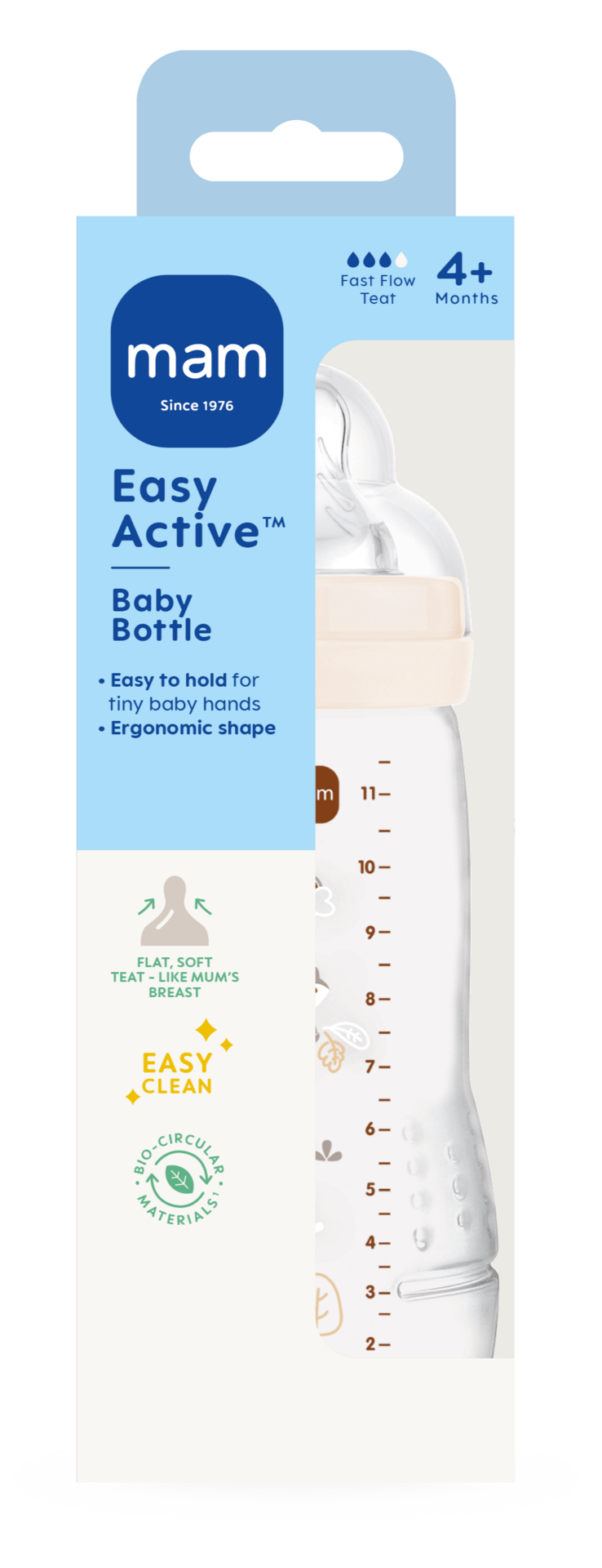 MAM Easy Active Nappflaska 4+ Månader 330 ml - Olika färger