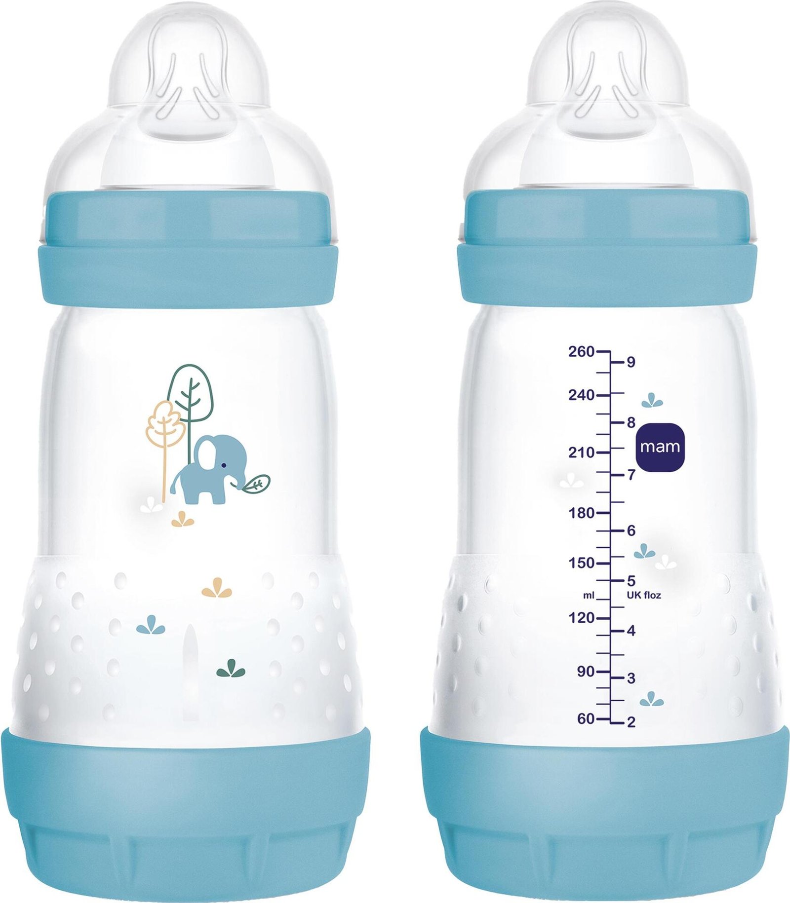 MAM Easy Start Anti-Colic Nappflaska Blå 0+ månader 260 ml 1-pack