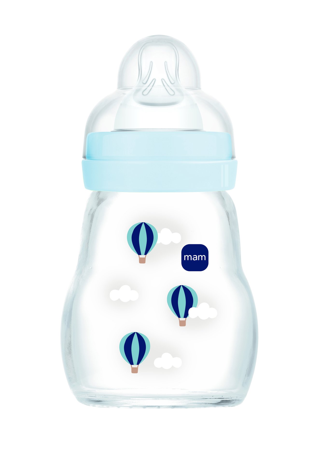 MAM Feel Good Glass Bottle Blue 170 ml 1 st