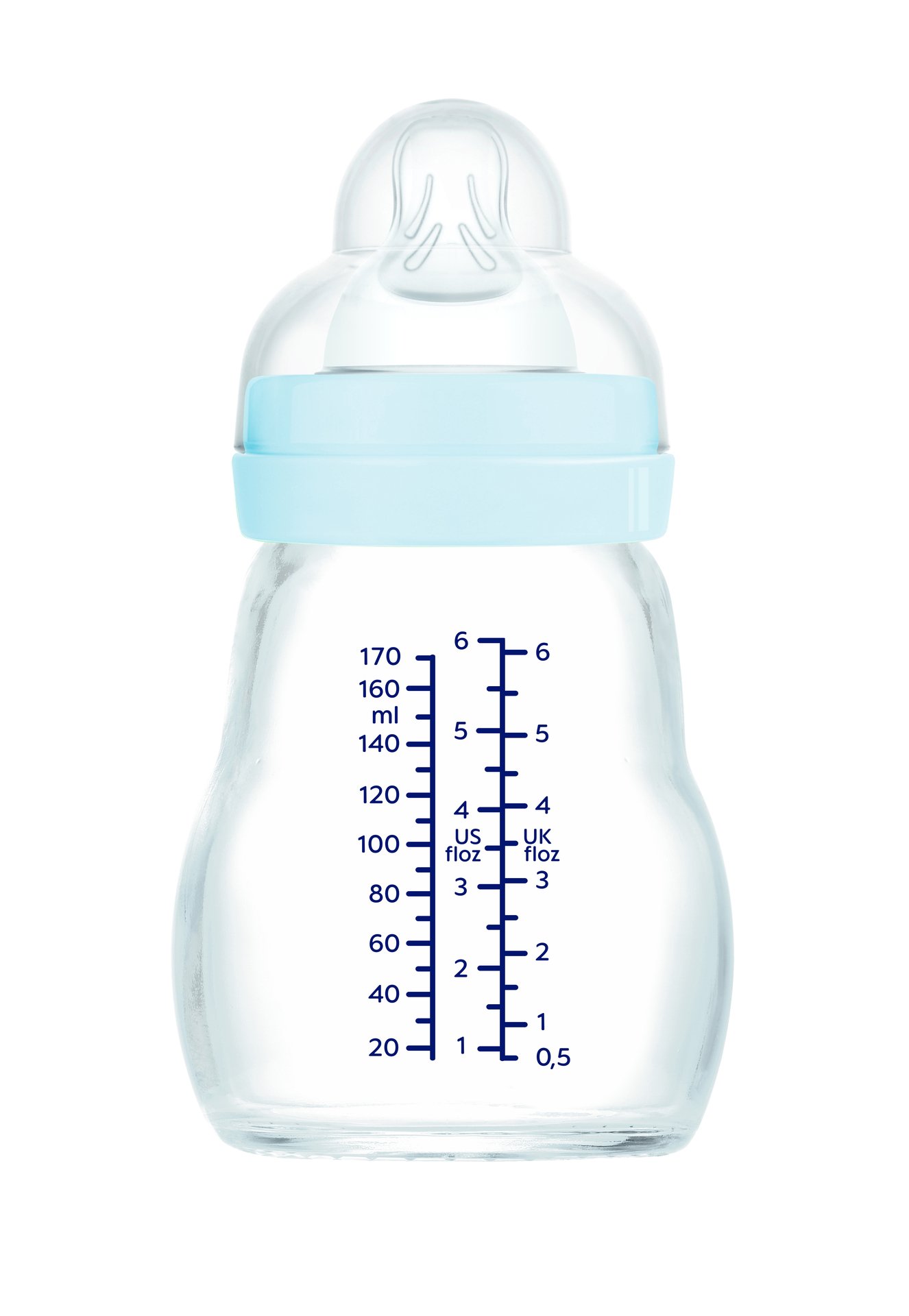 MAM Feel Good Glass Bottle Blue 170 ml 1 st