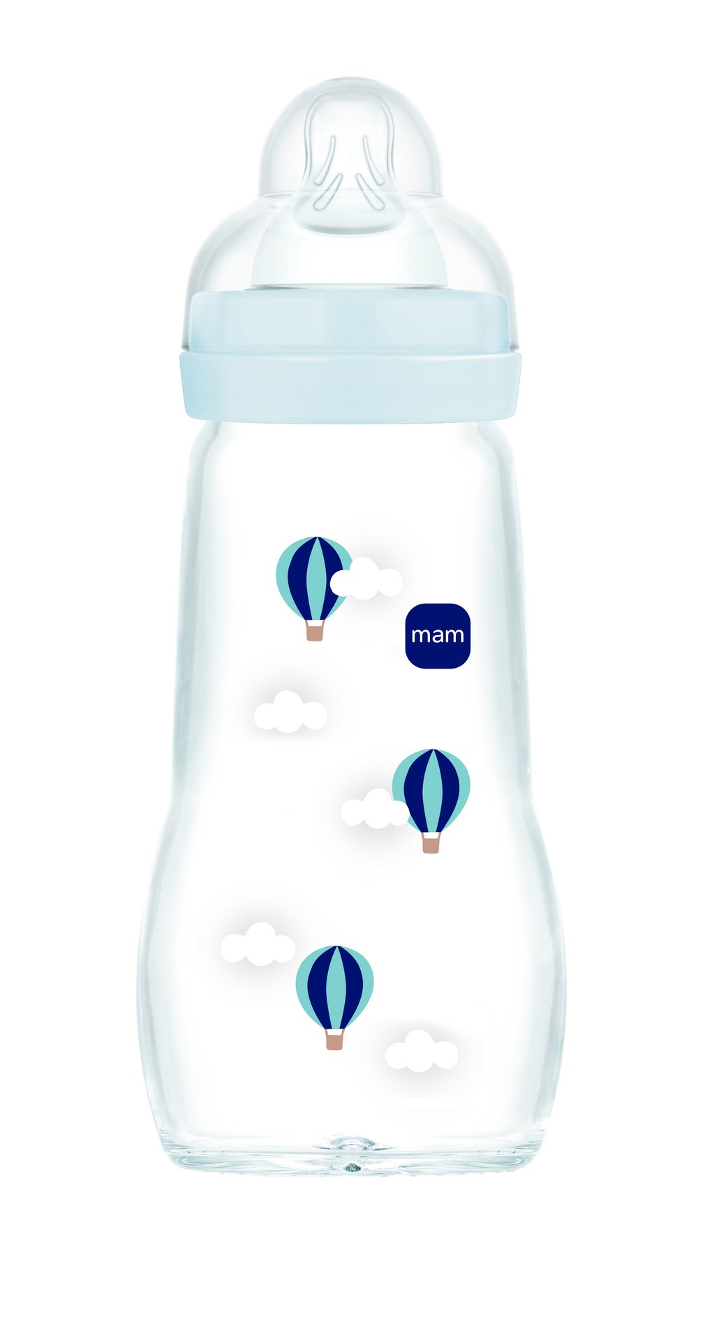 MAM Feel Good Glass Bottle Blue 260 ml 1 st