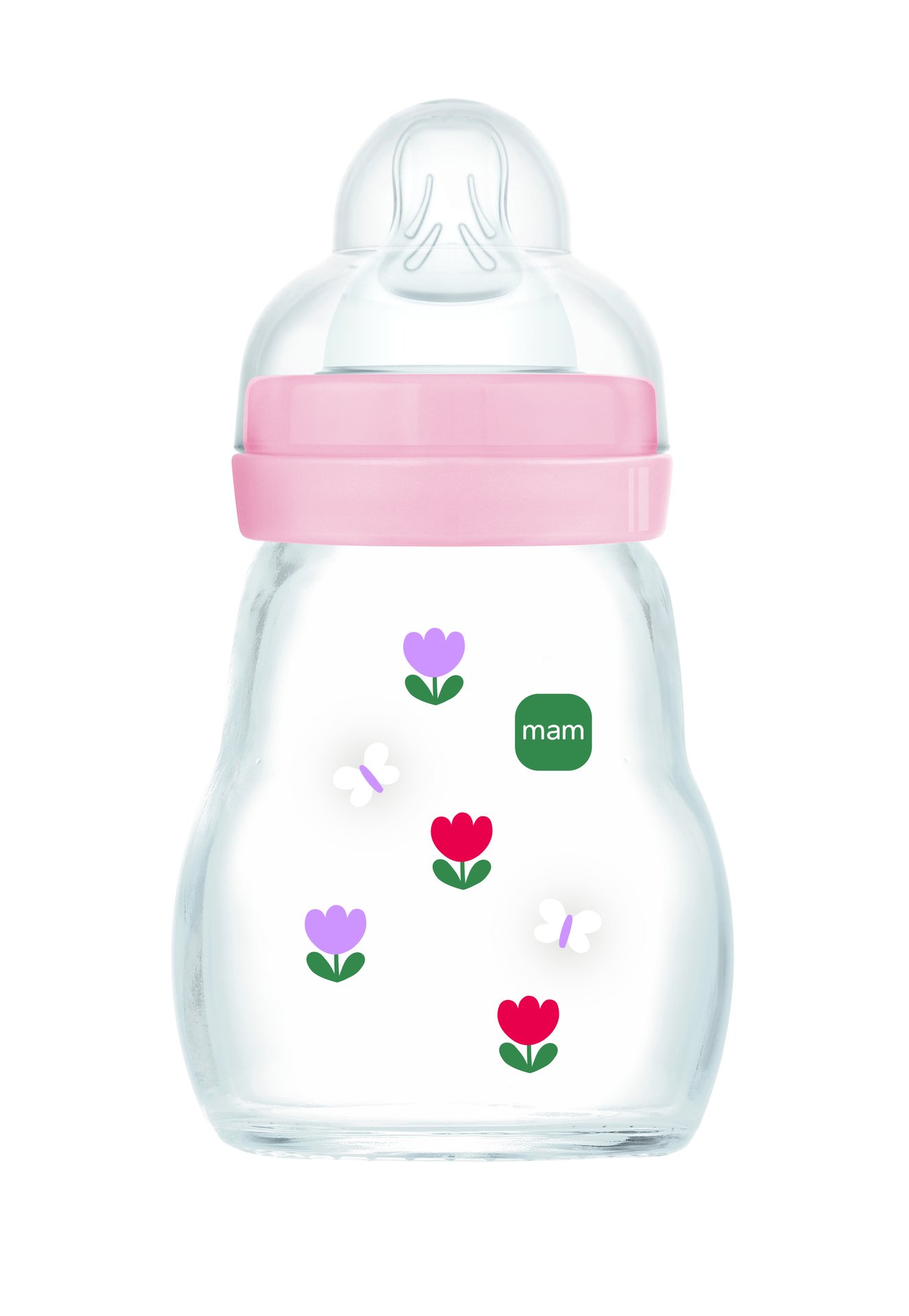 MAM Feel Good Glass Bottle Pink 170 ml 1 st