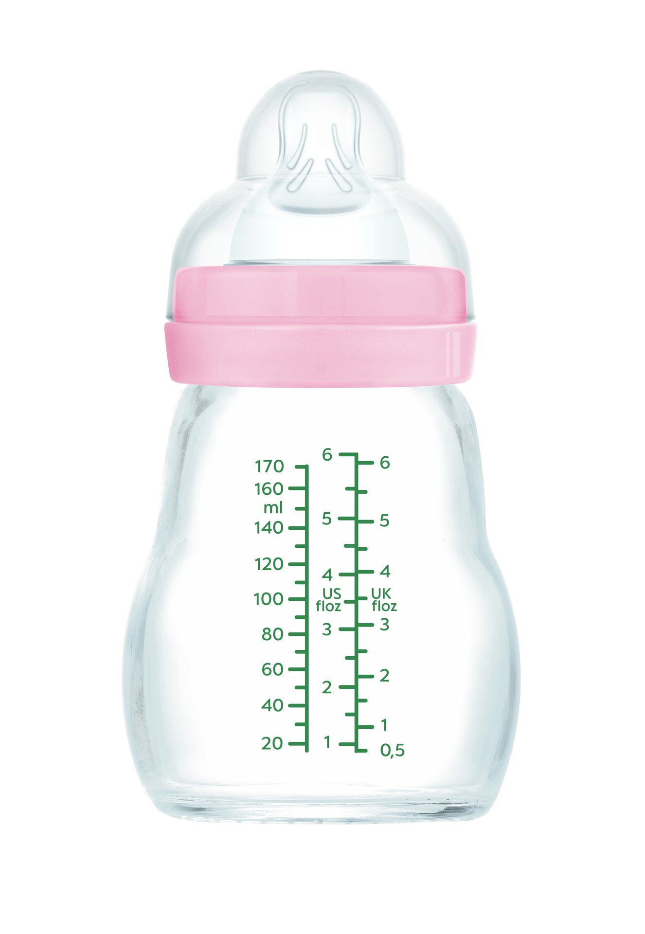 MAM Feel Good Glass Bottle Pink 170 ml 1 st