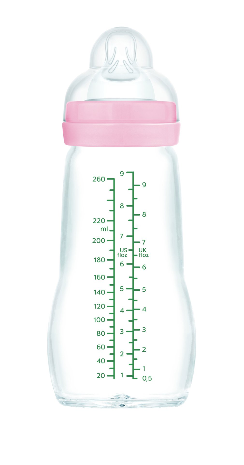 MAM Feel Good Glass Bottle Pink 260 ml 1 st