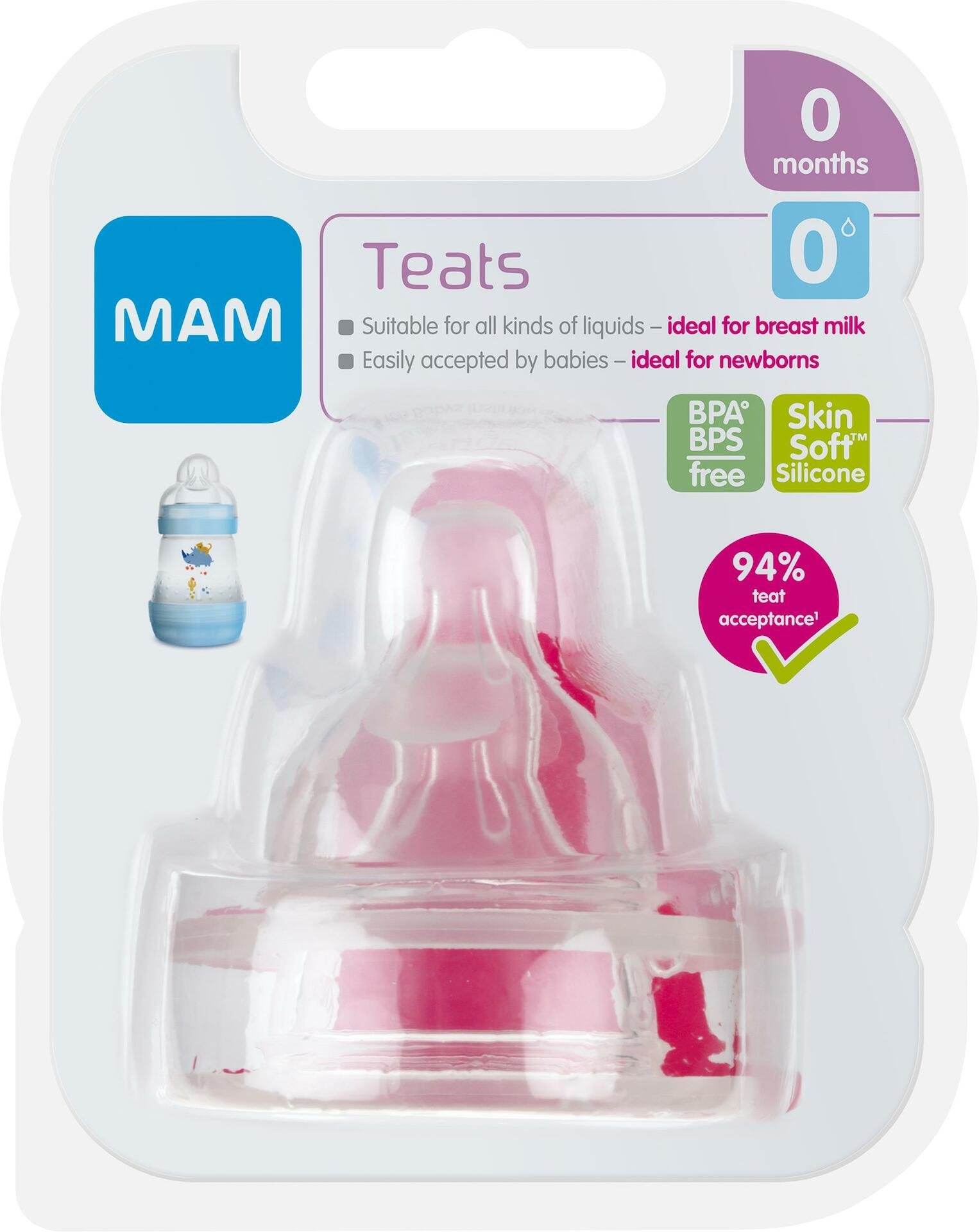 MAM Teat Dinapp size0 2-pack