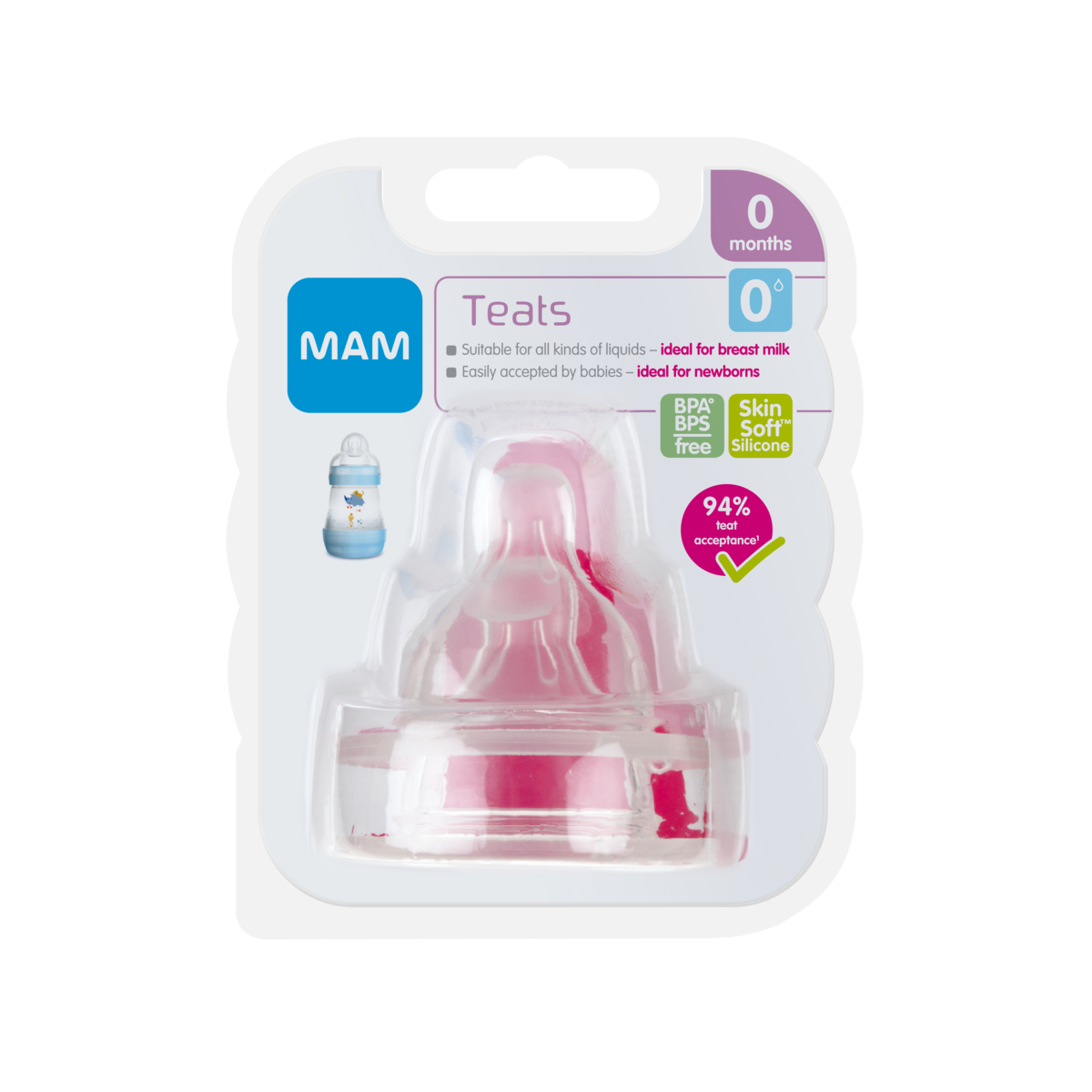 MAM Teat Dinapp size0 2-pack