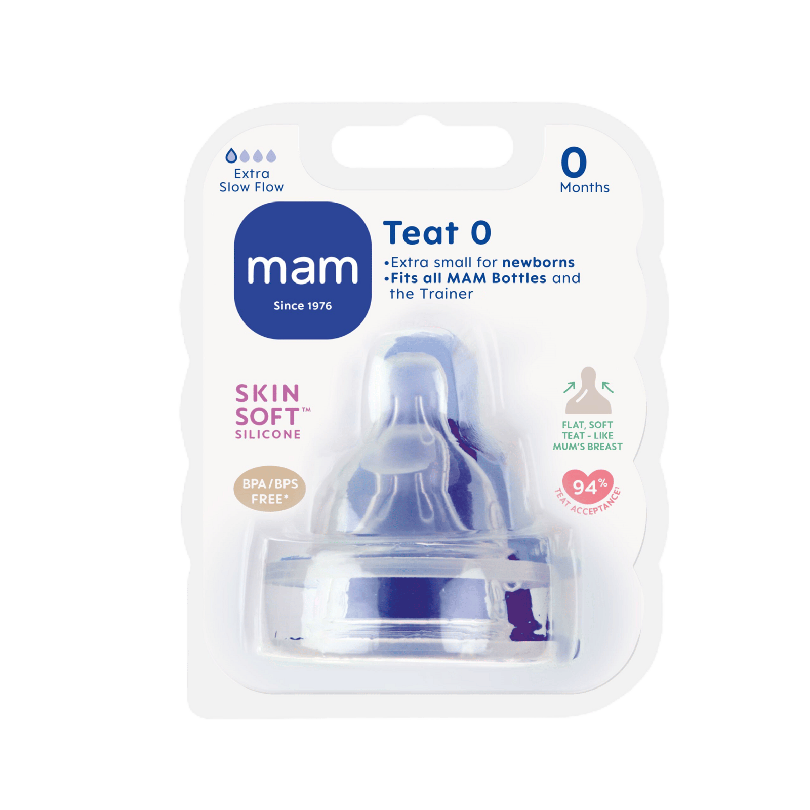 MAM Teat Dinapp size0 2-pack