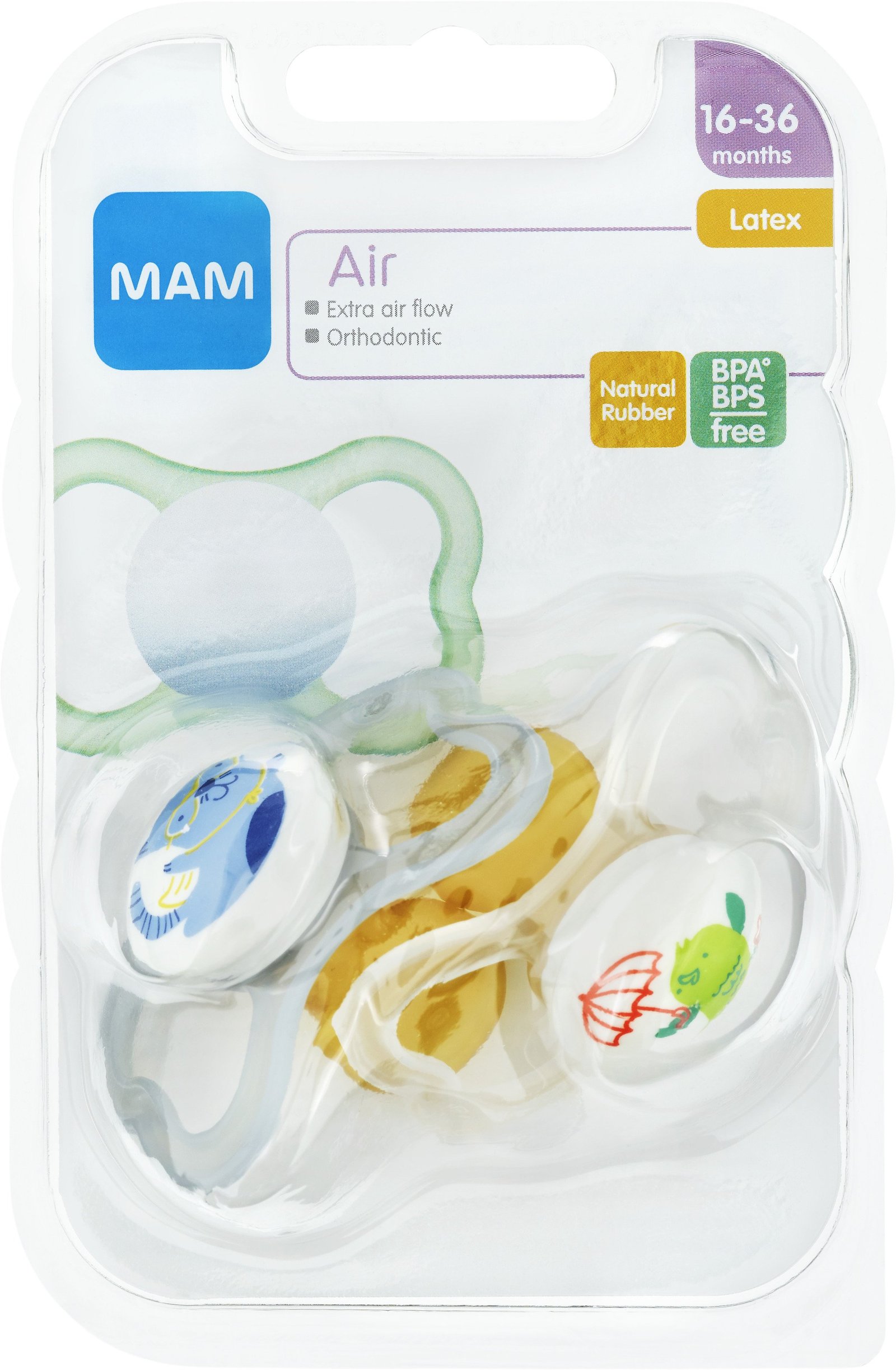 MAM Napp Air 16-36 Månader Latex - Olika färger
