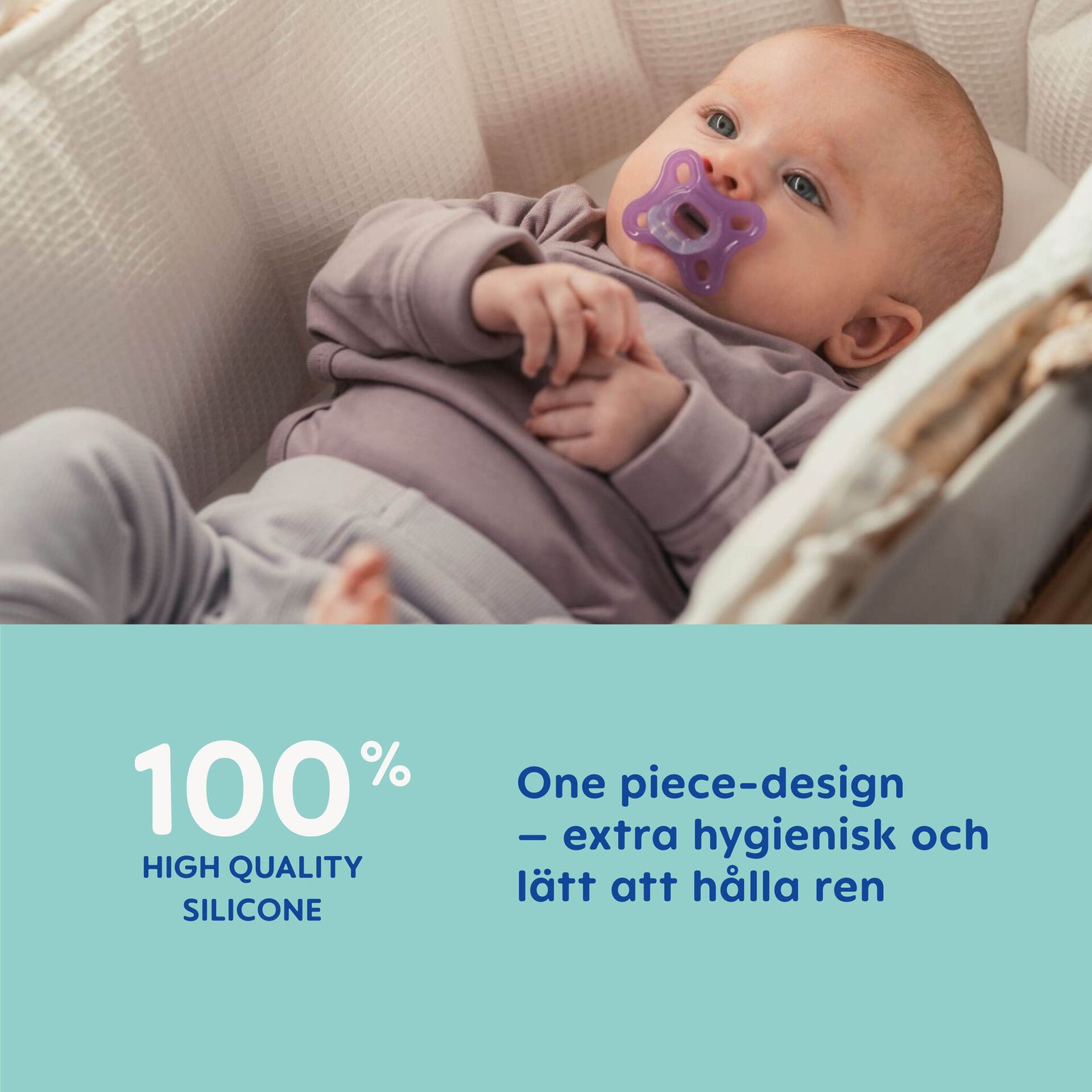 MAM Comfort 3-12 Månader Silikon Blå 1 st