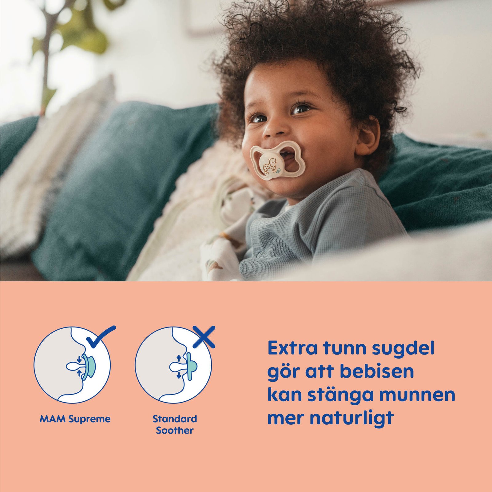 MAM Supreme 16-36 månader Silk Steriliseringsbox Rosa 1-pack