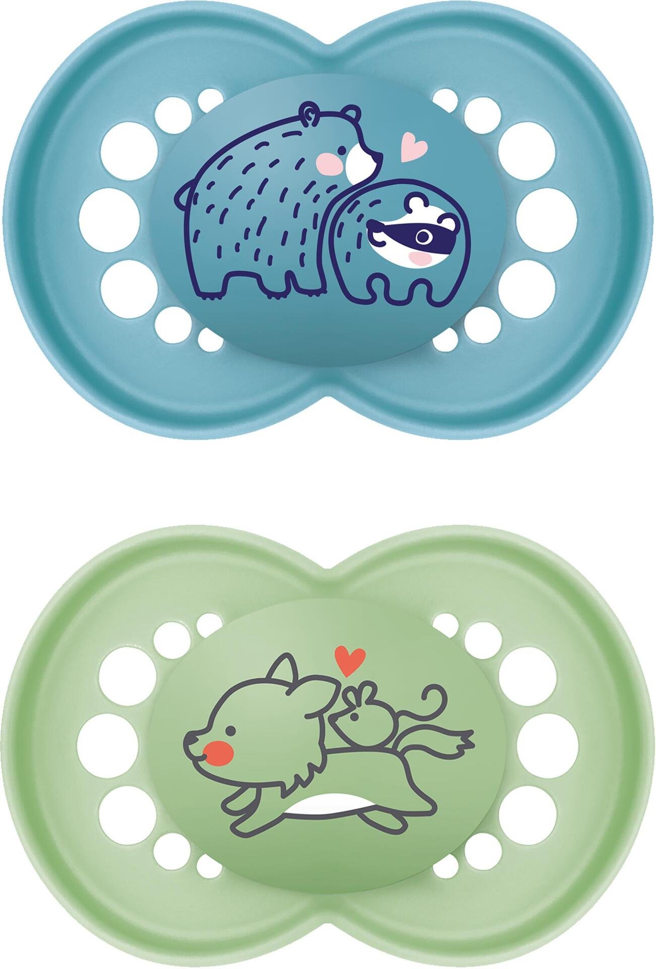 MAM Original 6-16 månader Silk Blå 2-pack