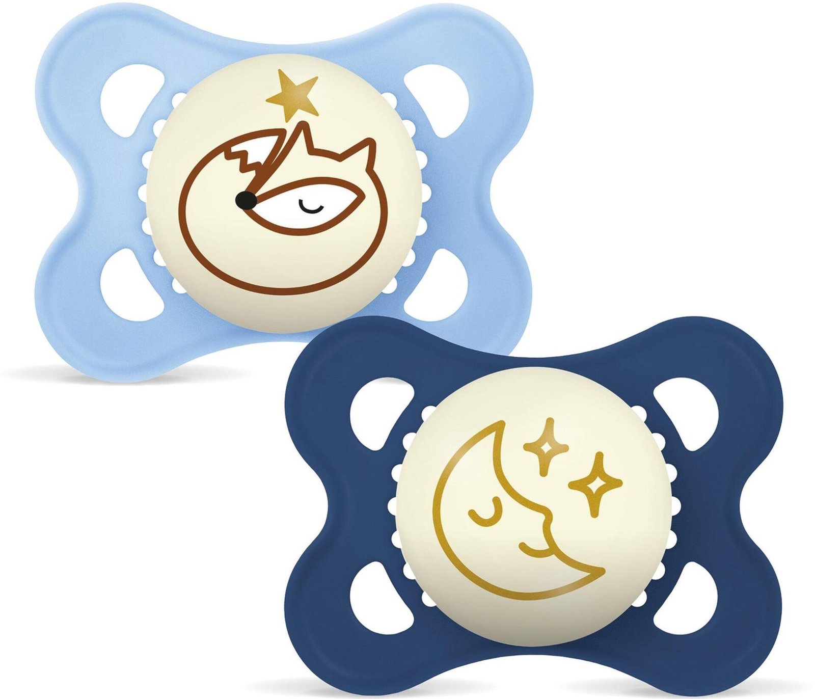 MAM Original Night Silk 0-6m Box V Blue 2 st