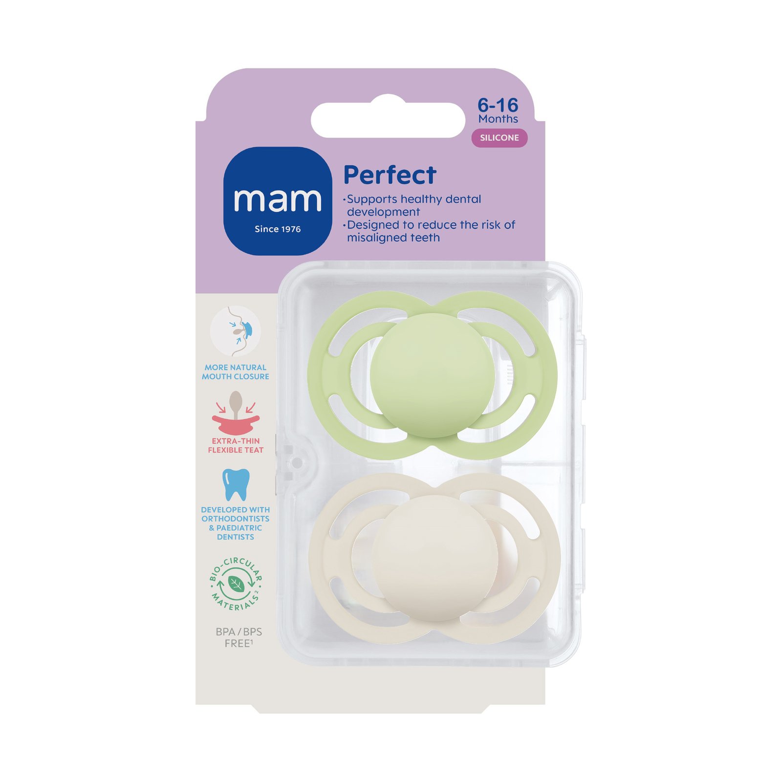 MAM Perfect Silk 6-16m Box V Green 2 st