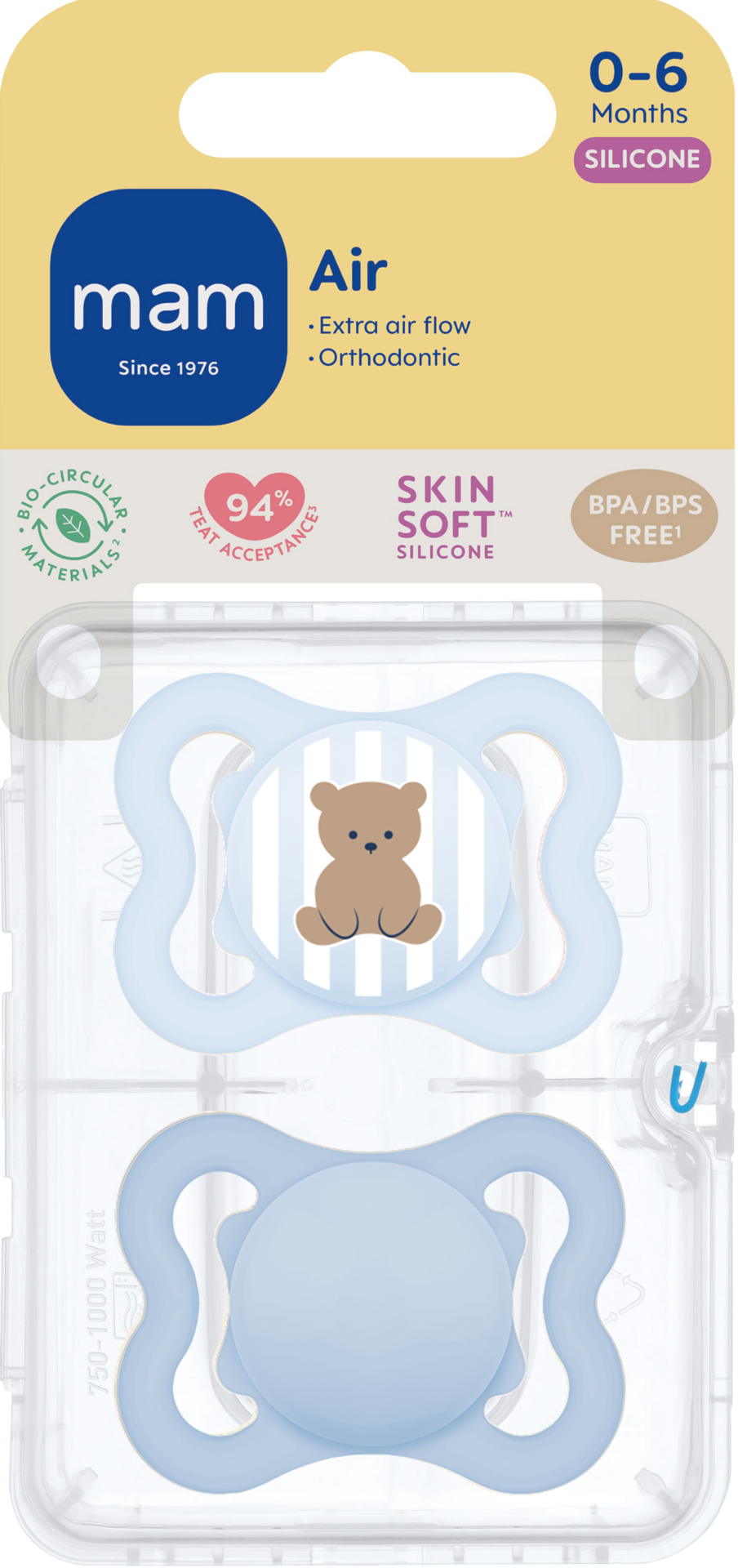MAM Air 0-6m Sil Garden Party Blue 2 st