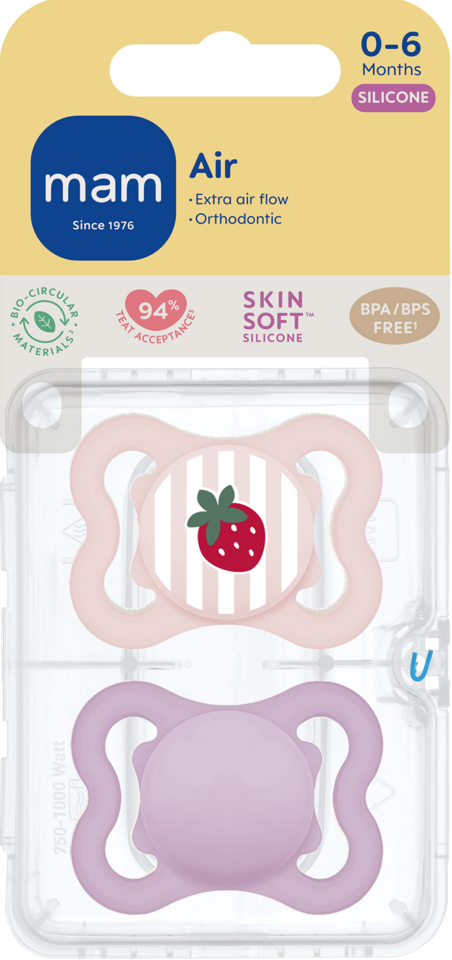 MAM Air 0-6m Sil Garden Party Pink 2 st
