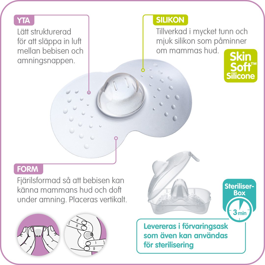 MAM Nipple Shields Amningsnappar Large 2 st