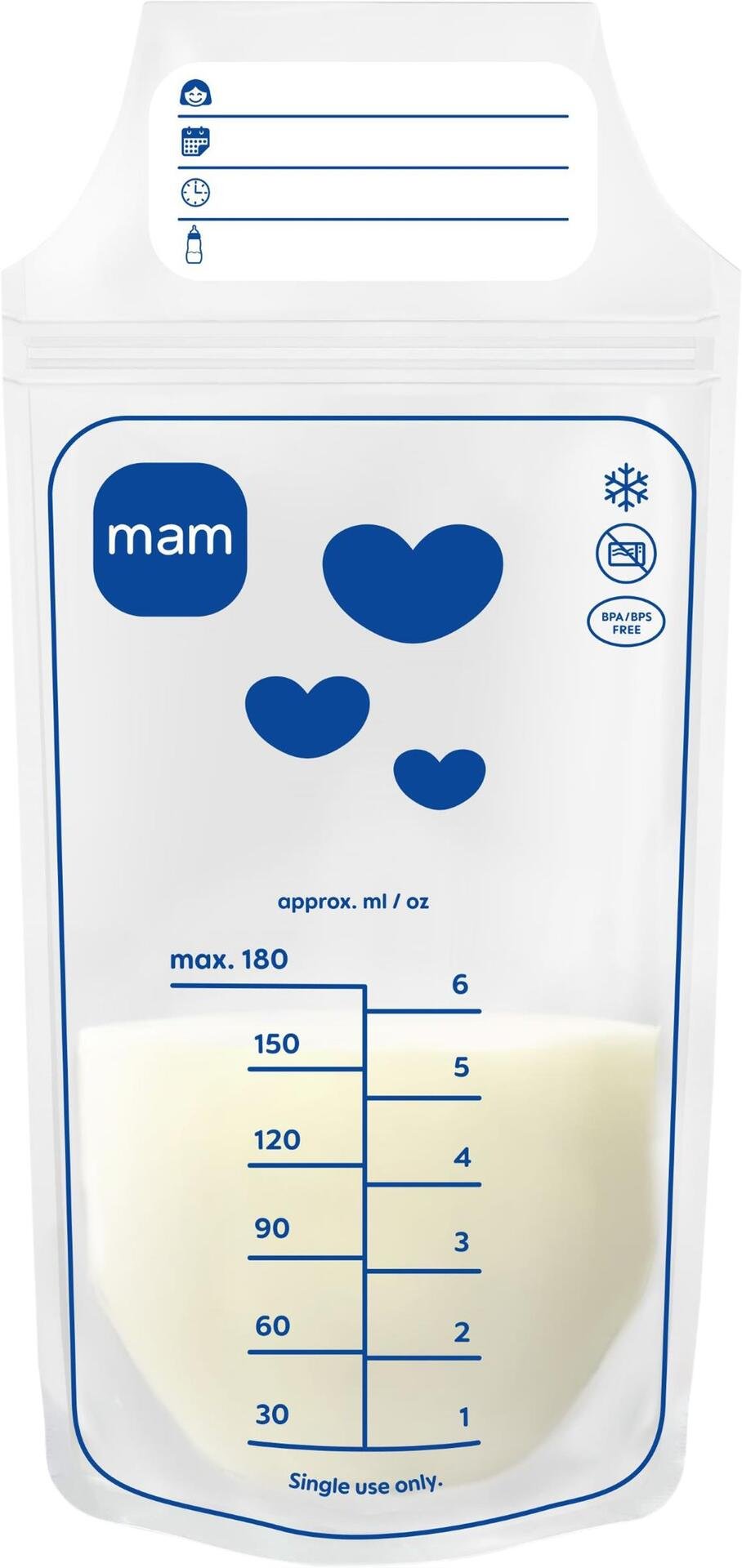 MAM Storage Bags 180 ml 25 st