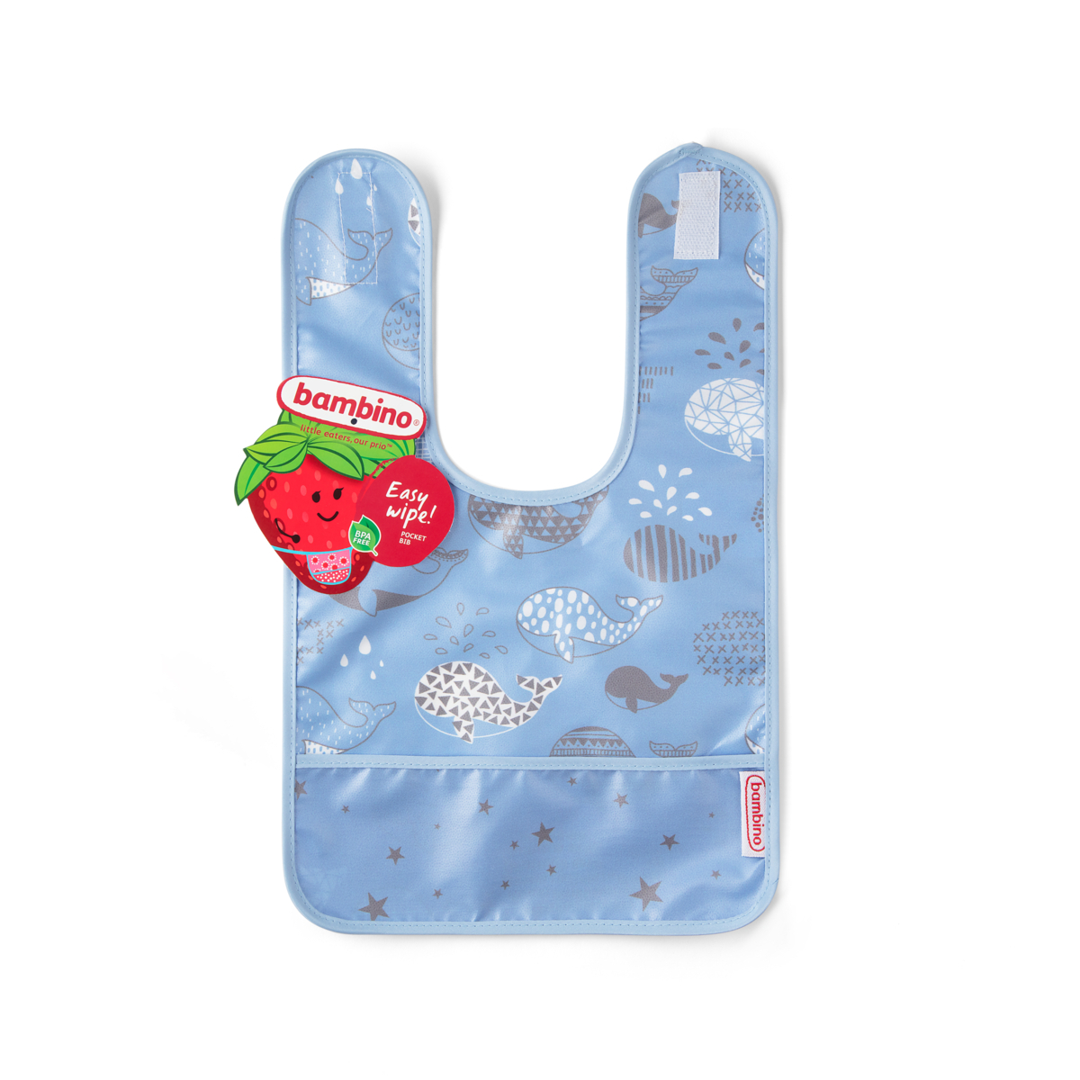 Bambino Easy wipe Bib Blue 1 st