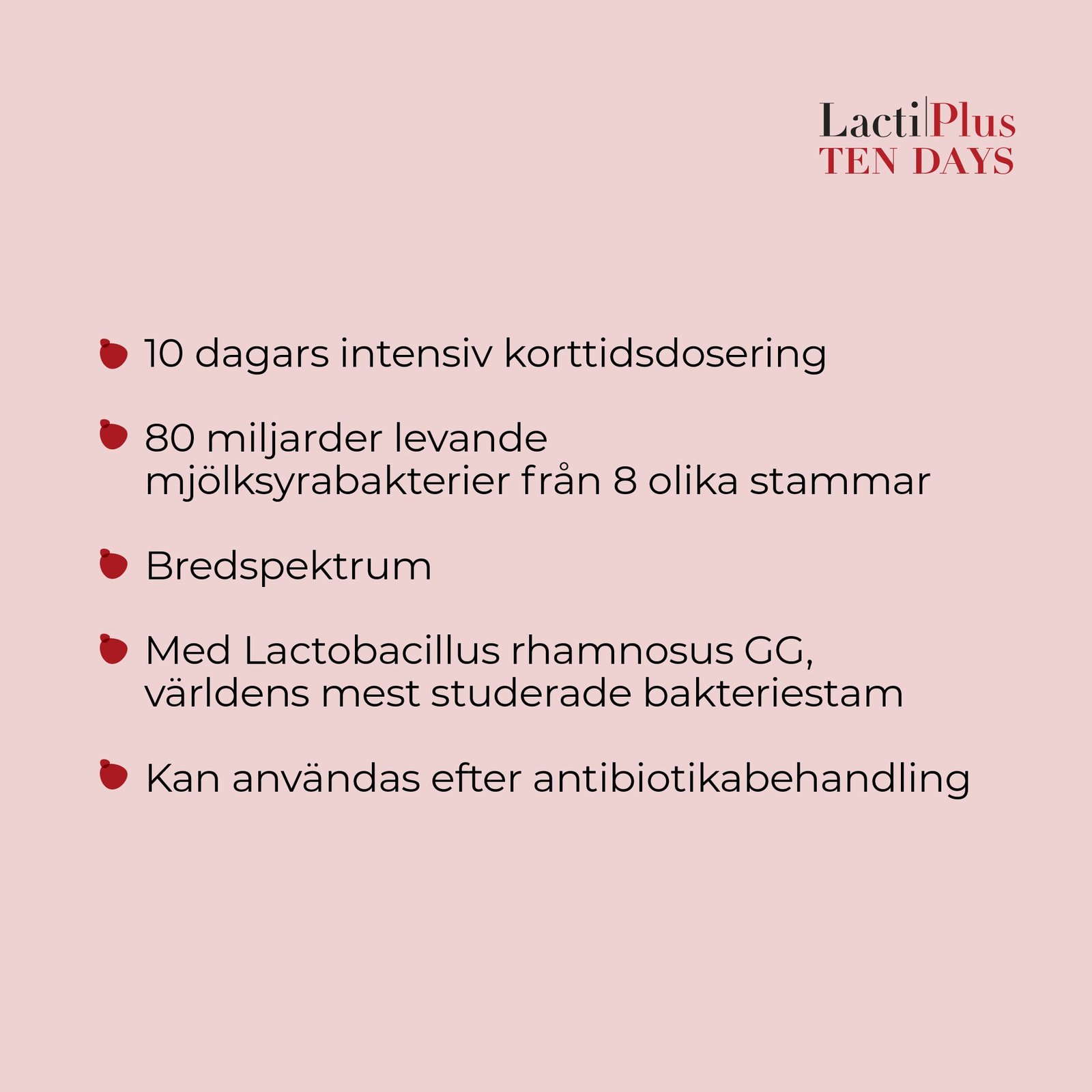 LactiPlus Ten Days Mjölksyrabakterier 20 st