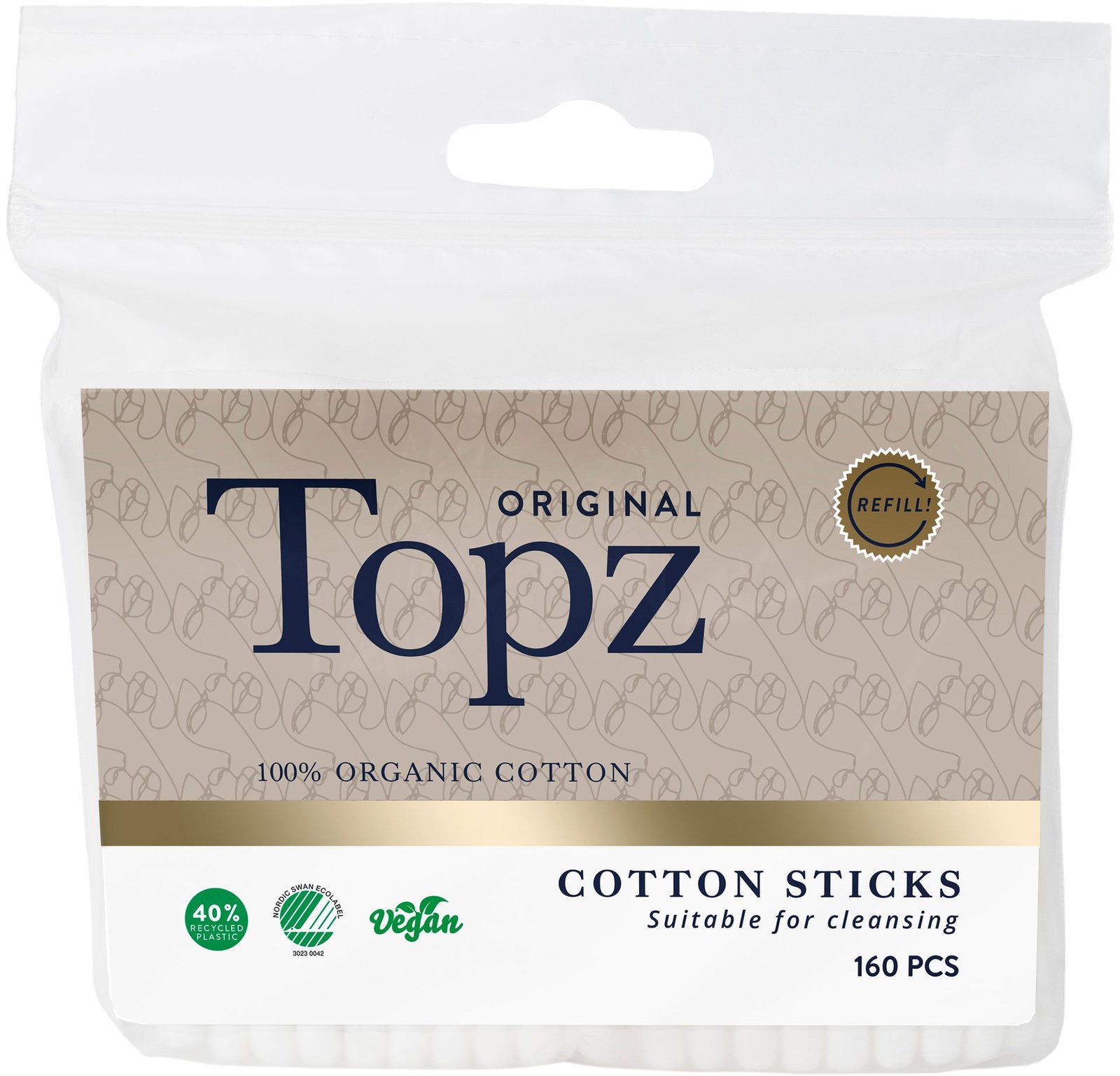 Topz Premium Refill Cotton Sticks 160 st