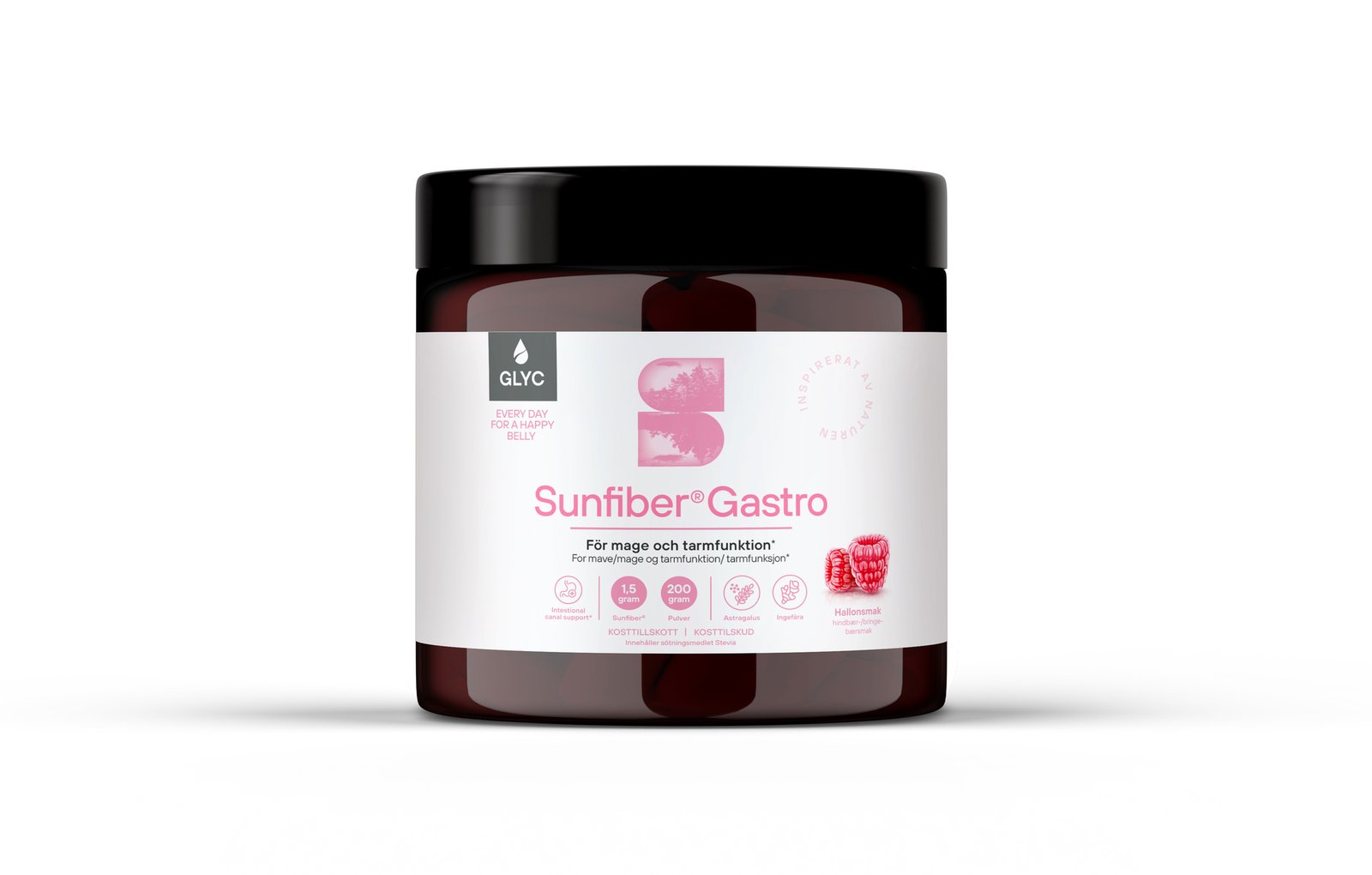 GLYC Sunfiber Gastro Hallon 200 g