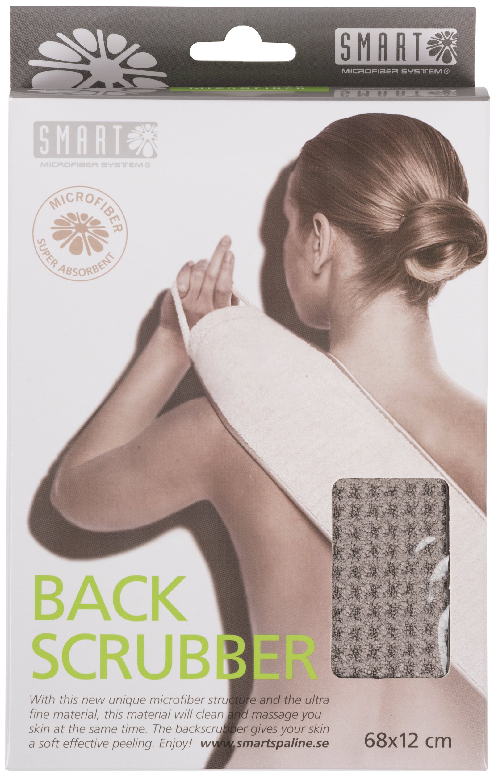 Smart Microfiber Back Scrubber Grå