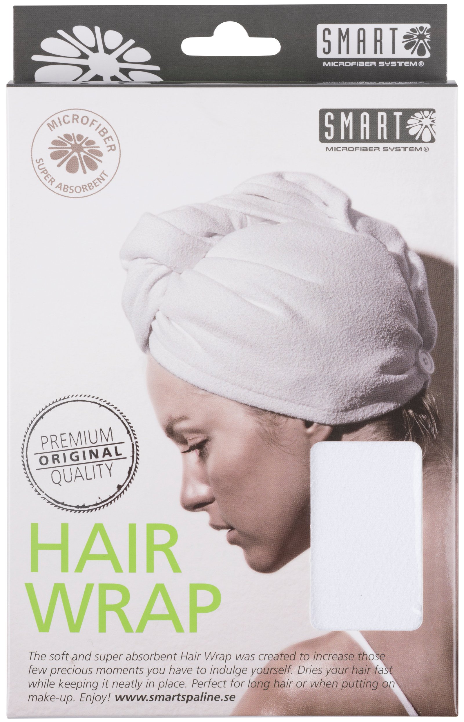 Smart Microfiber Hair Wrap Premium Vit 1 st
