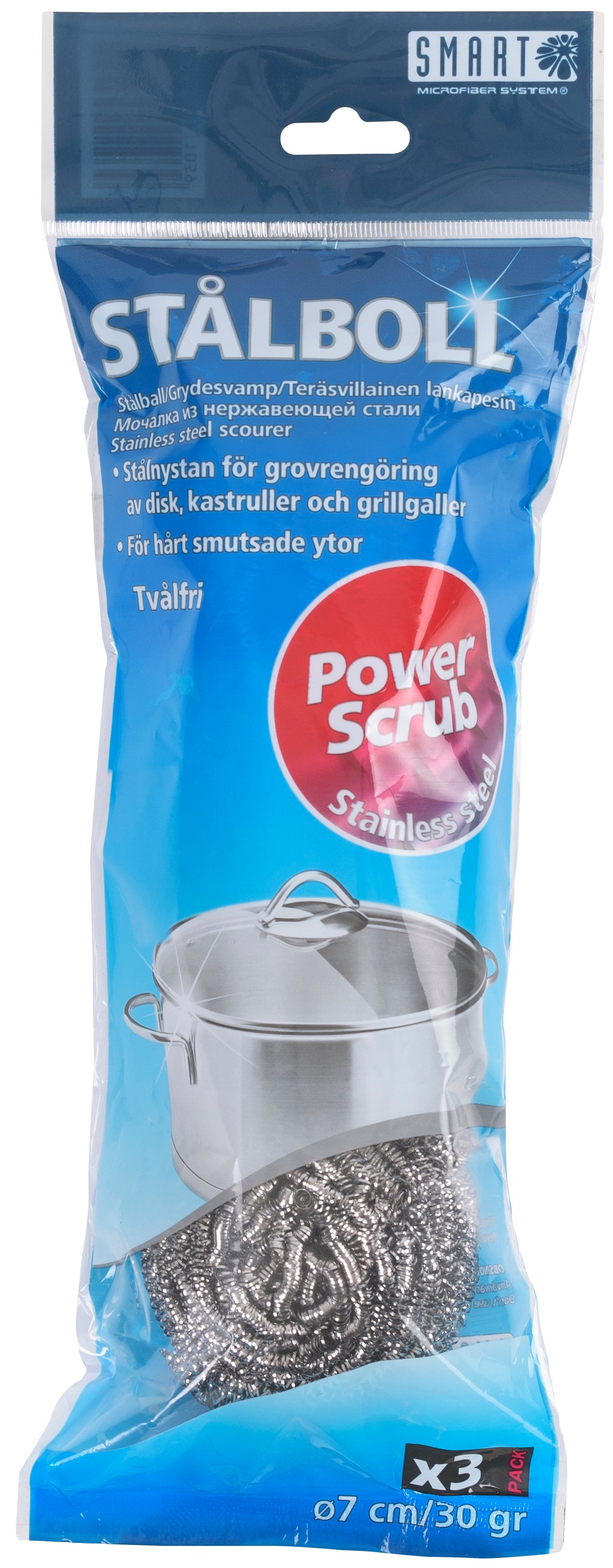 Smart Microfiber Stålboll 3-pack