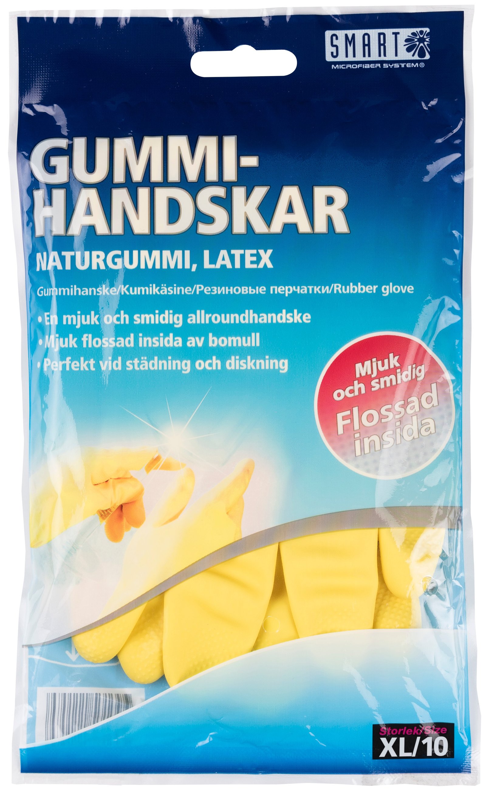 Smart Microfiber Gummihandske 10/XL 1 par