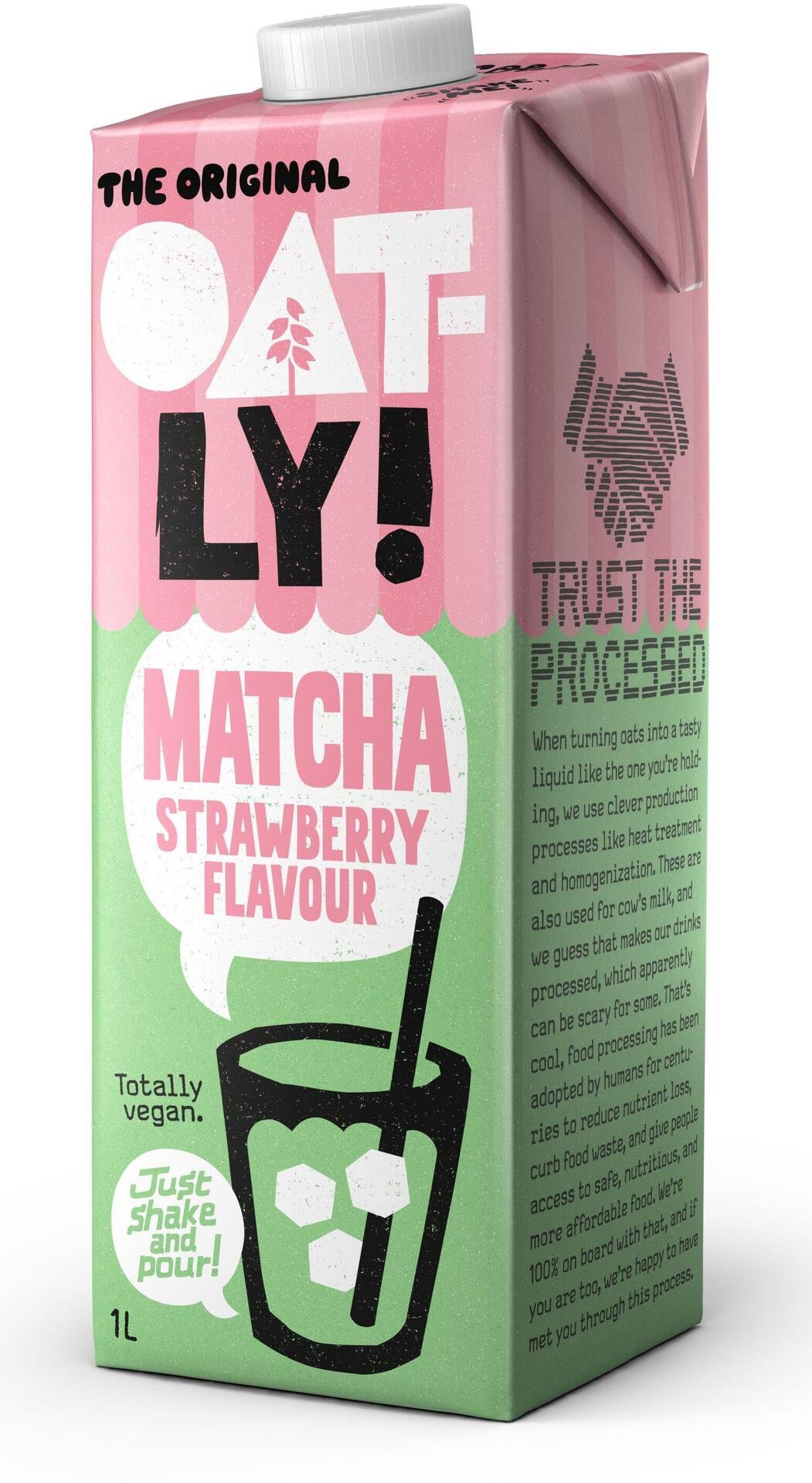 Oatly Matcha Jordgubb Havredryck 1 liter