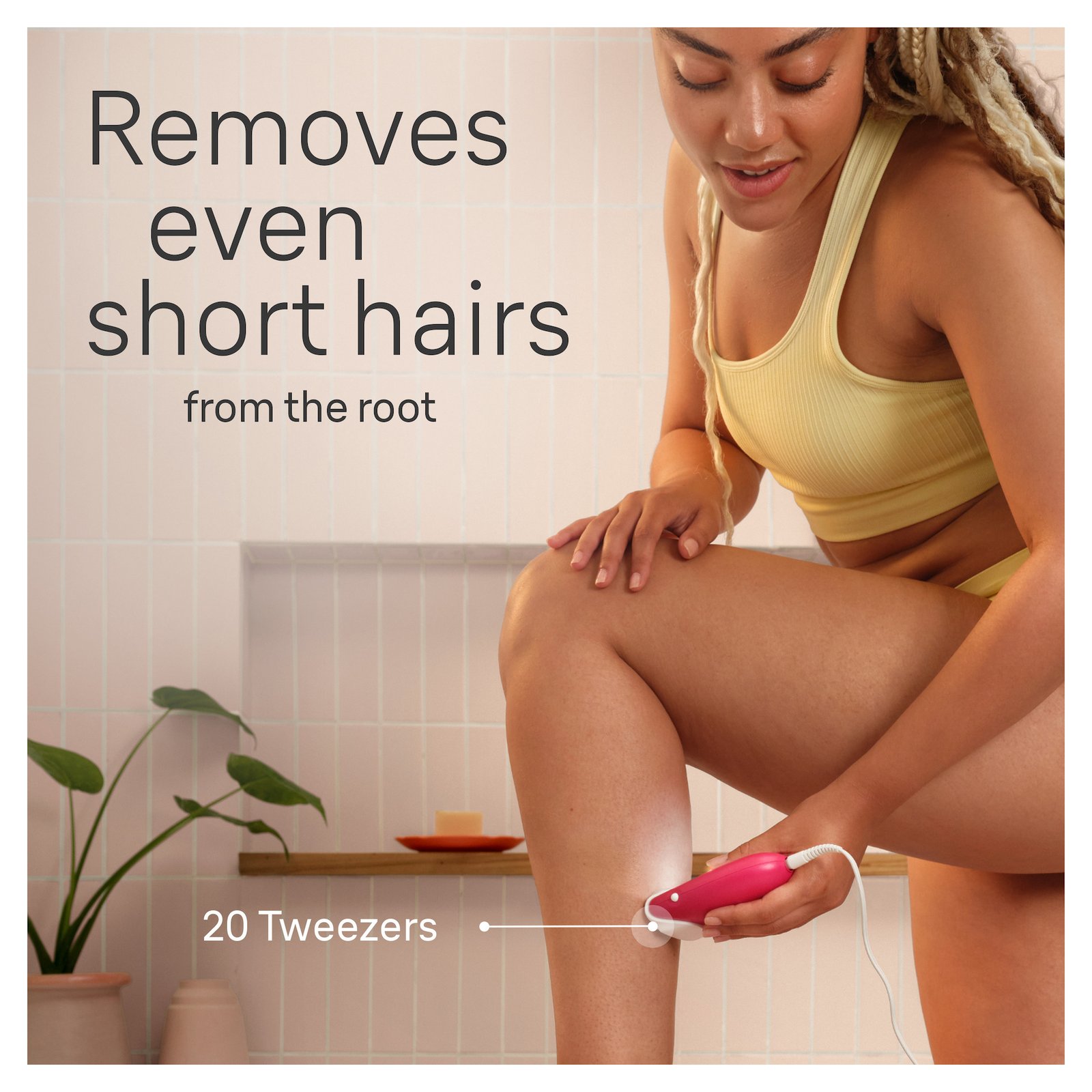 Braun Silk-épil 3, Epilator med sladd, för hårborttagning, med ladyshaver och trimmerkam 3-031, Rosa