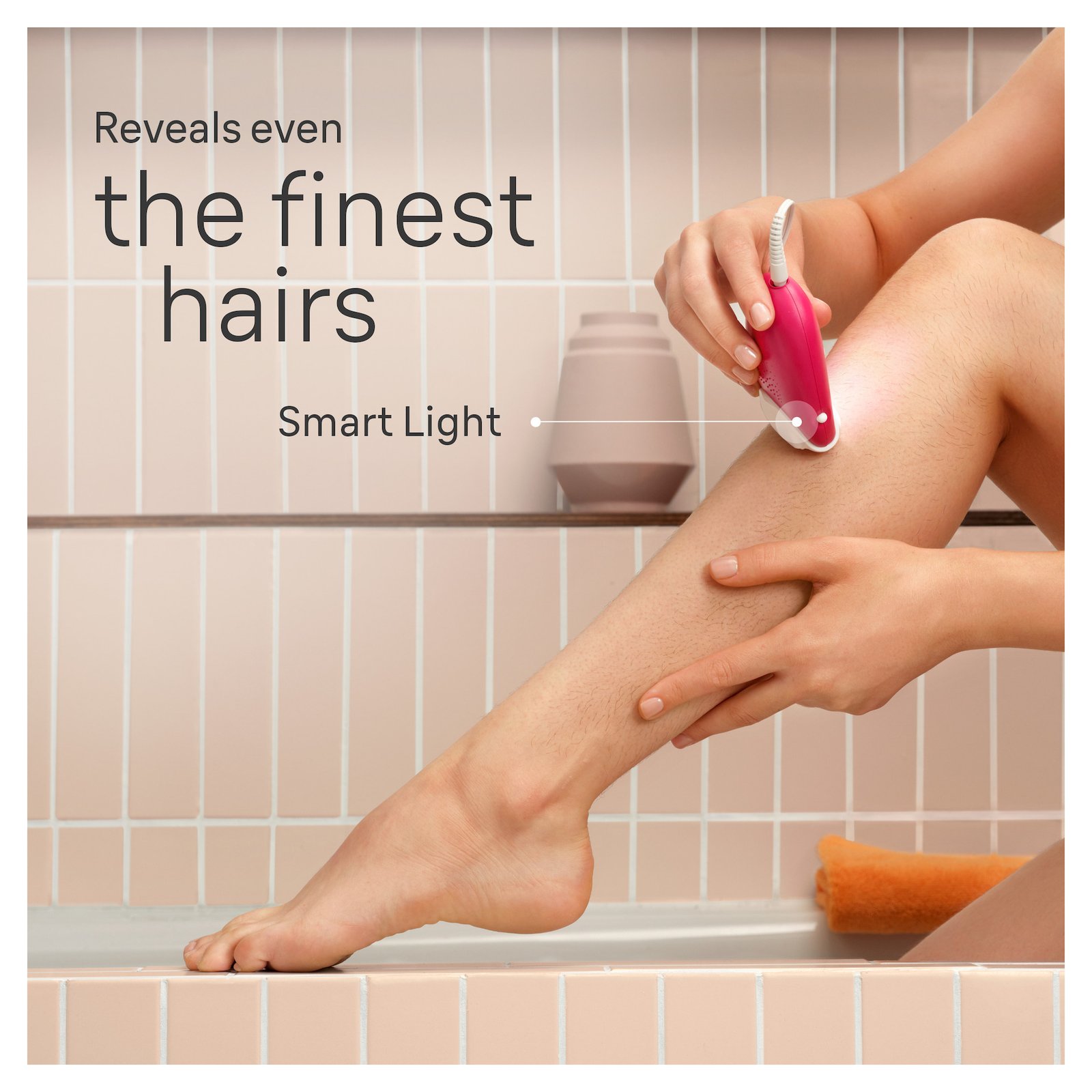 Braun Silk-épil 3, Epilator med sladd, för hårborttagning, med ladyshaver och trimmerkam 3-031, Rosa