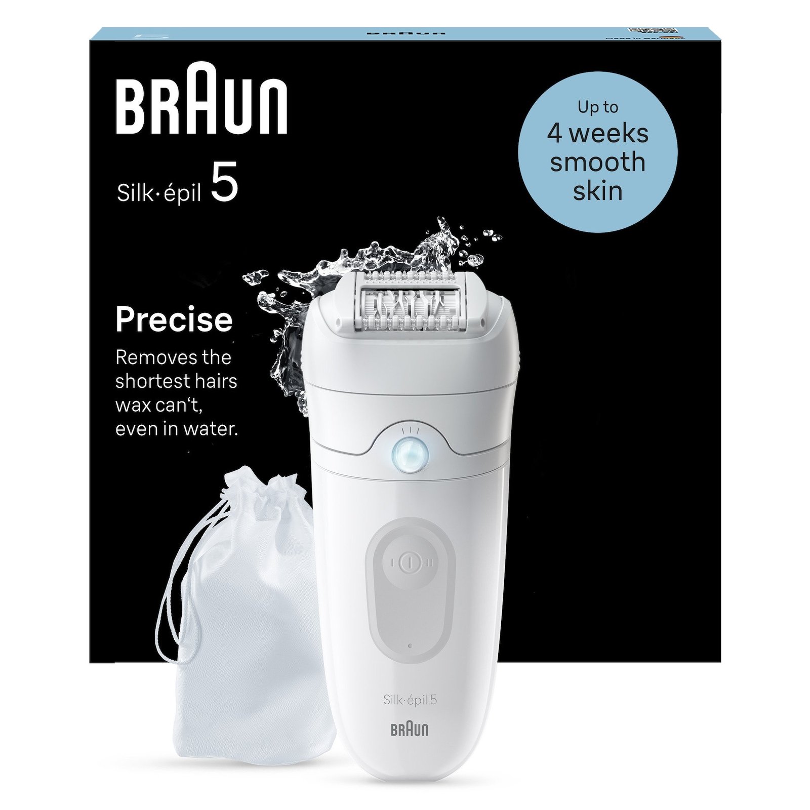 Braun Silk-épil 5 Epilator för enkel hårborttagning, 5-011, Vit/Grå